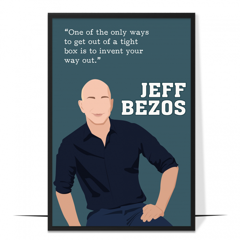 Jeff Bezos Businessman Hand-drawn Wall Art