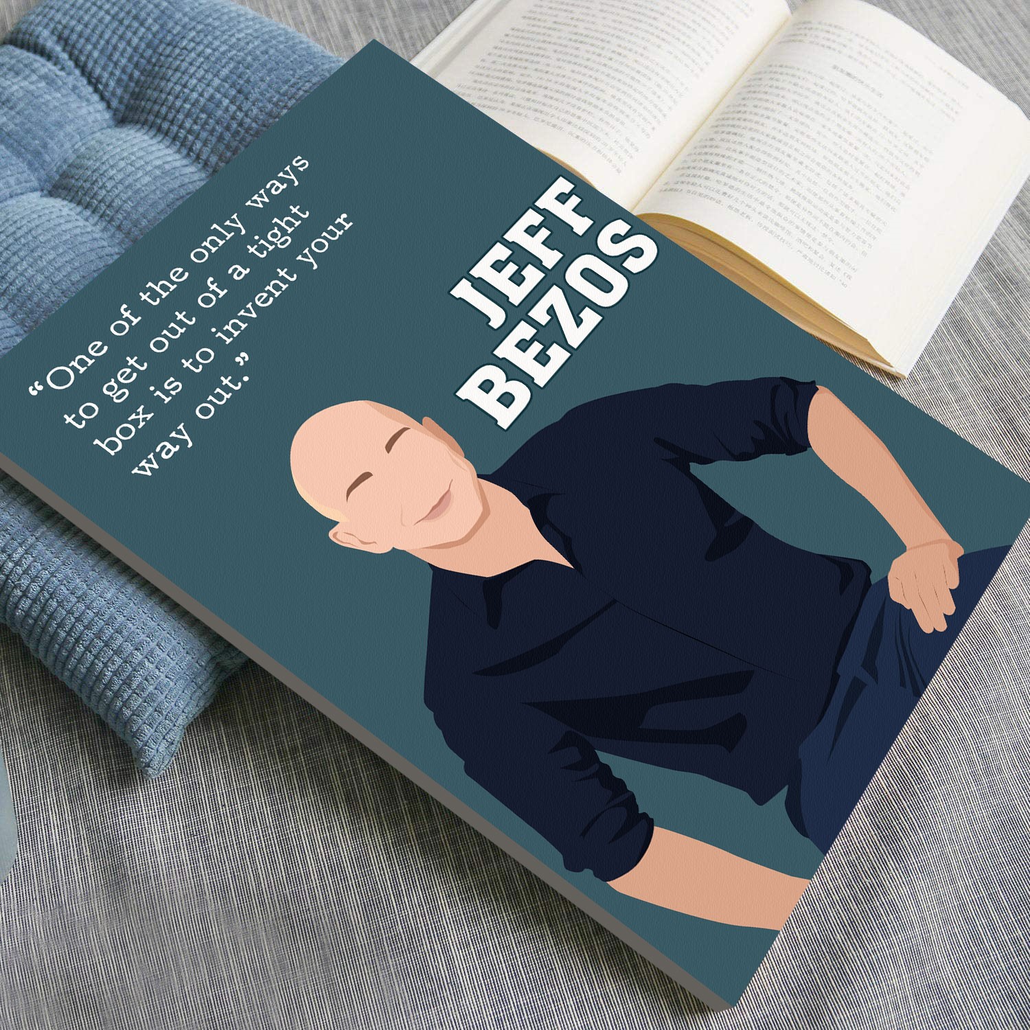 Jeff Bezos Businessman Motivational Quote Wall Art - Image 3