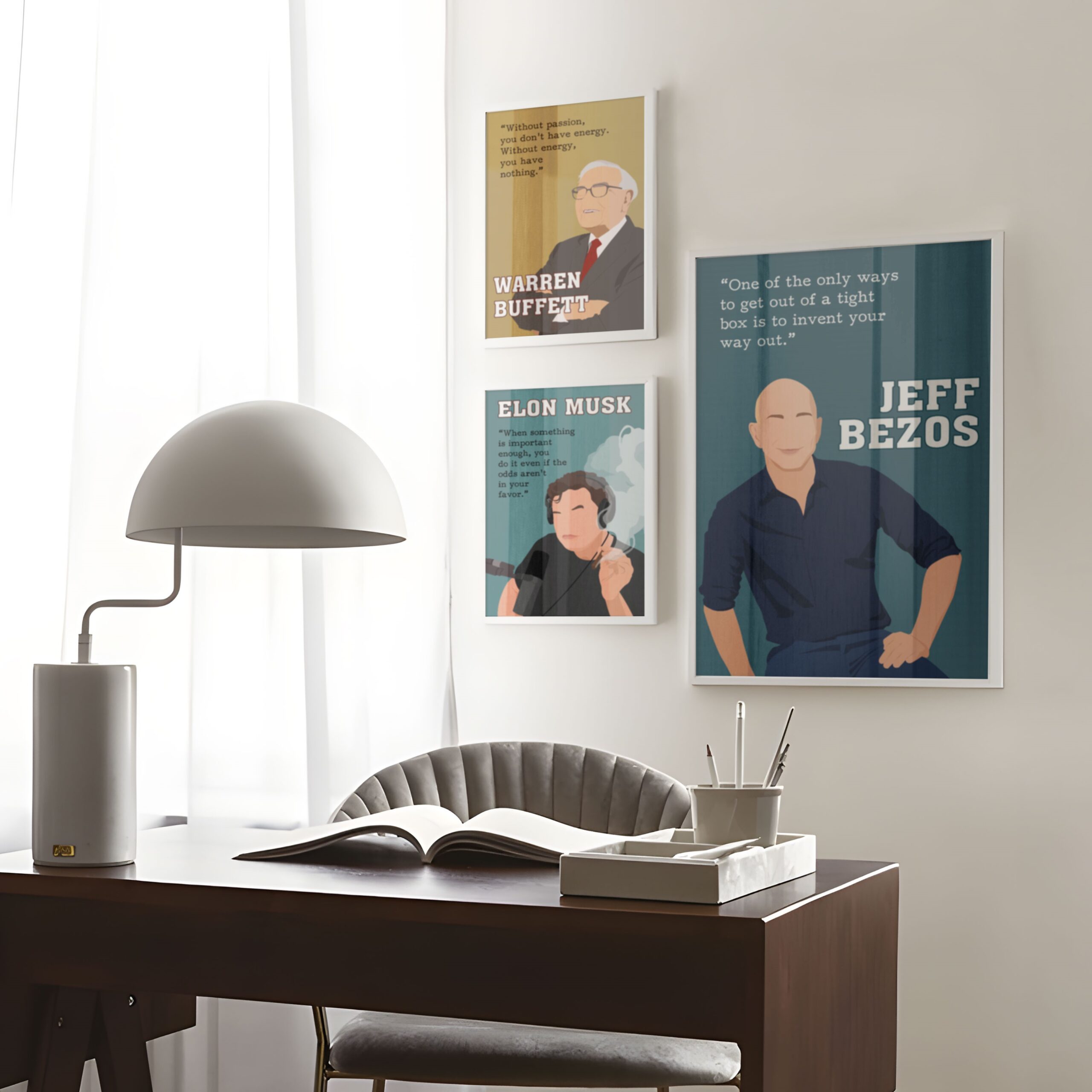 Jeff Bezos Businessman Motivational Quote Wall Art - Image 5