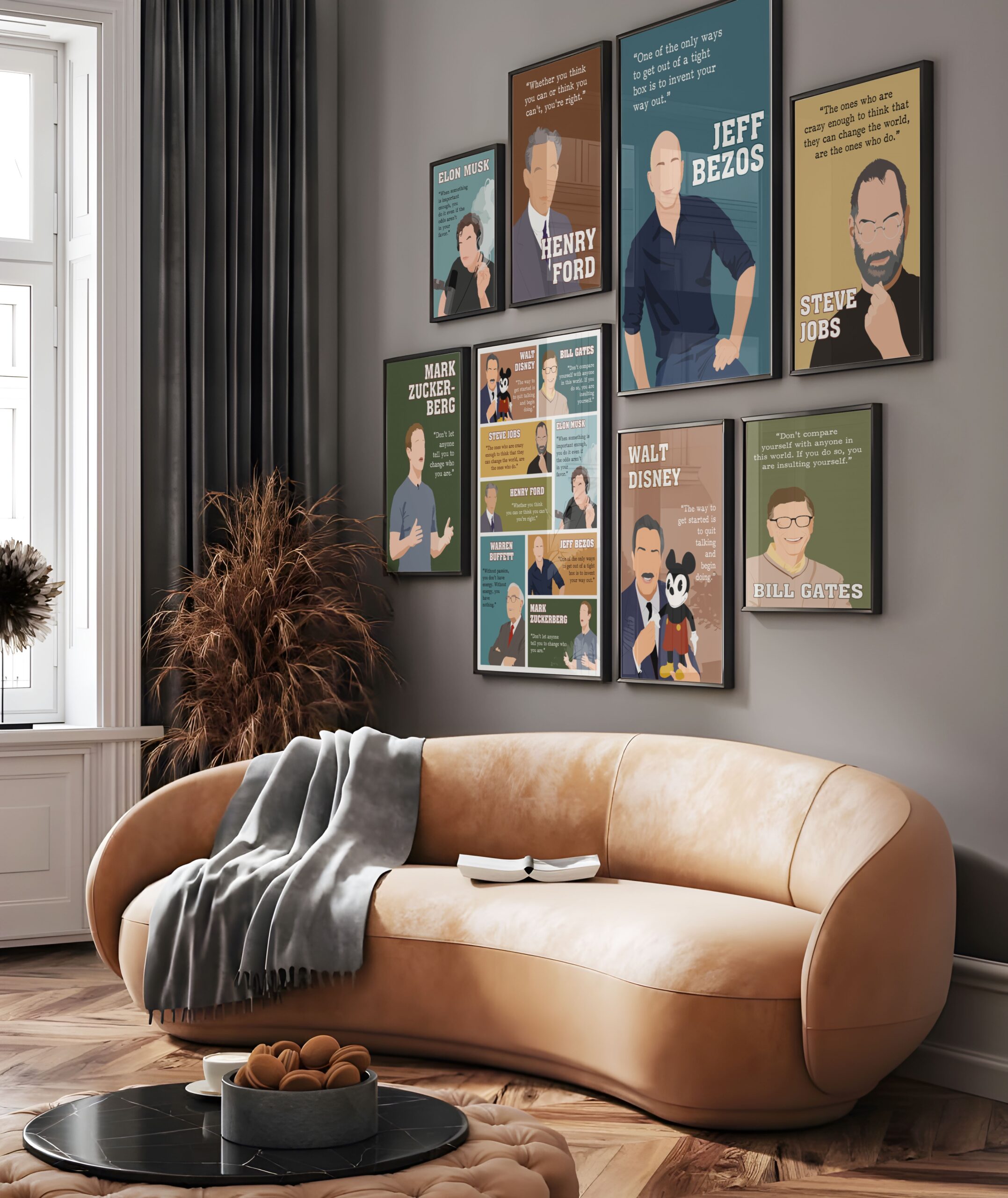 Jeff Bezos Businessman Motivational Quote Wall Art - Image 6