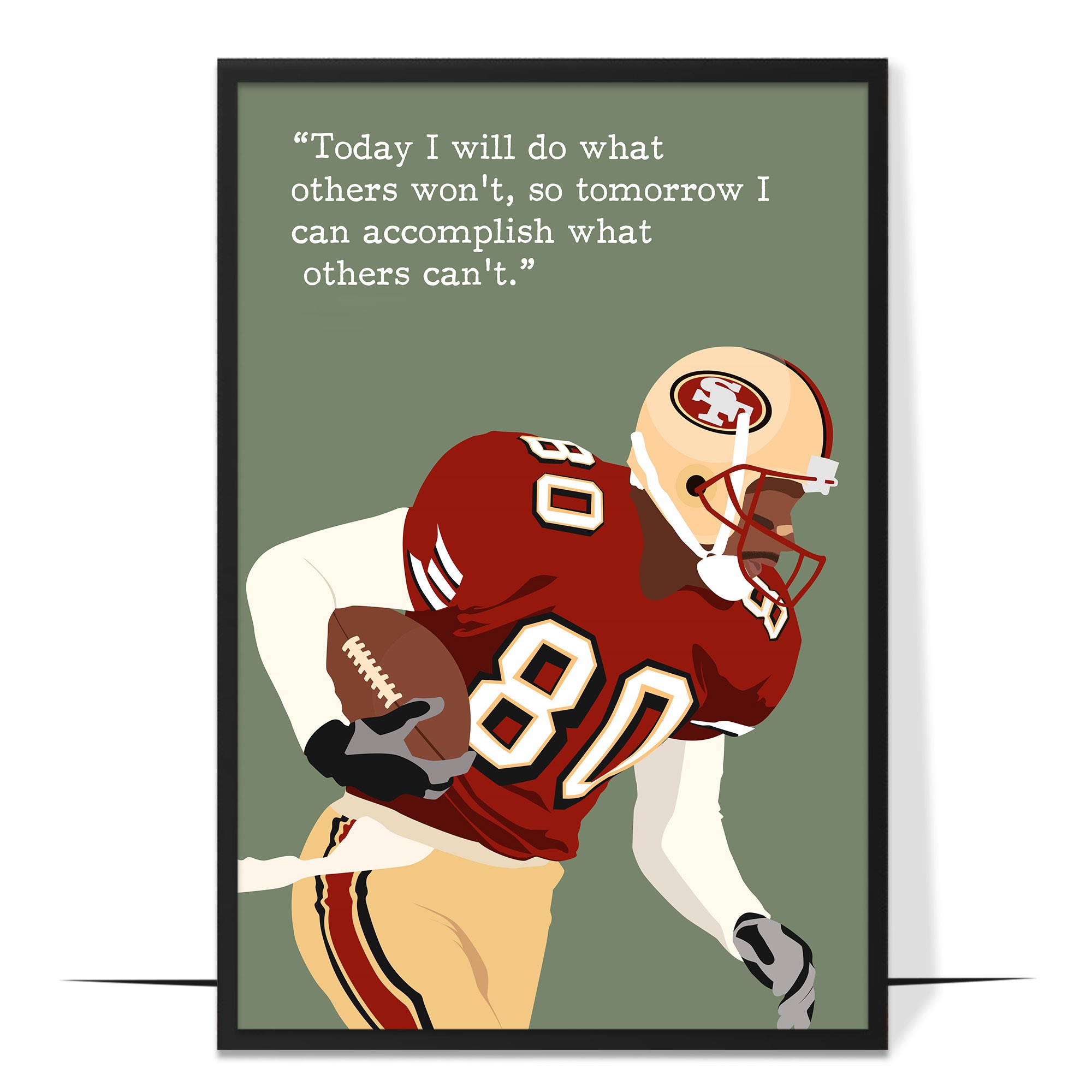 Jerry Rice Hand-drawn Wall Art
