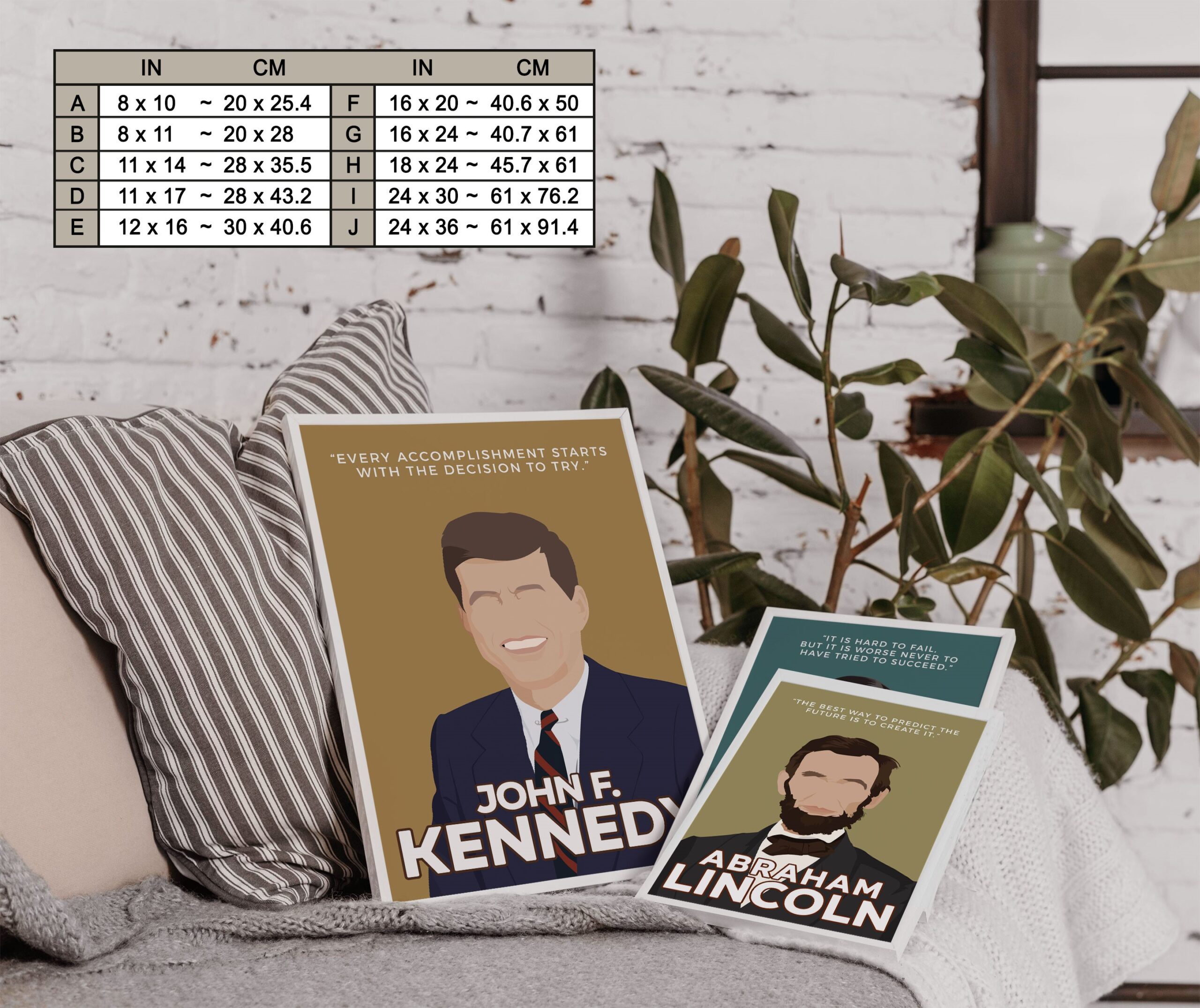 John Kennedy Motivational Quote Wall Art - Image 7