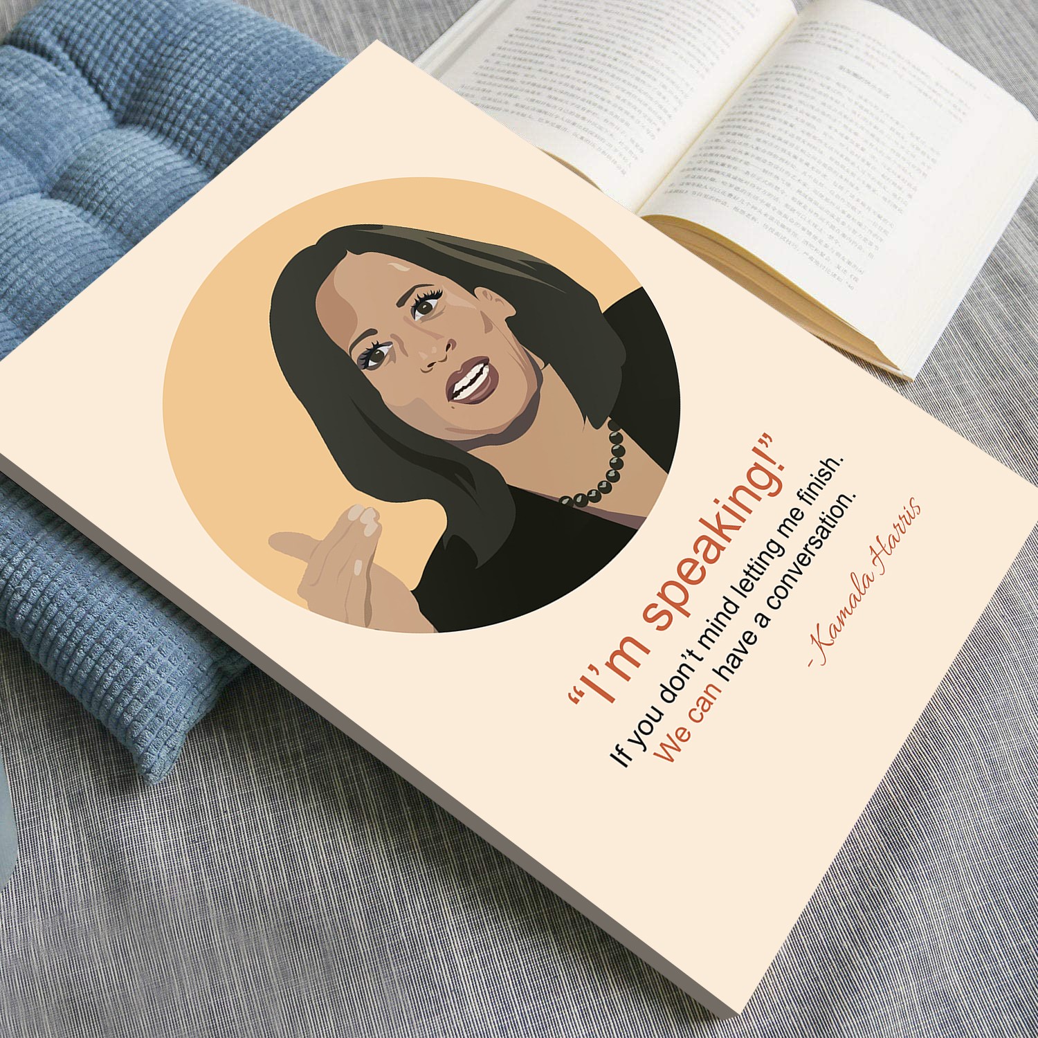 Kamala Harris Empowered Women Inspirational Quote Wall Art - Image 4