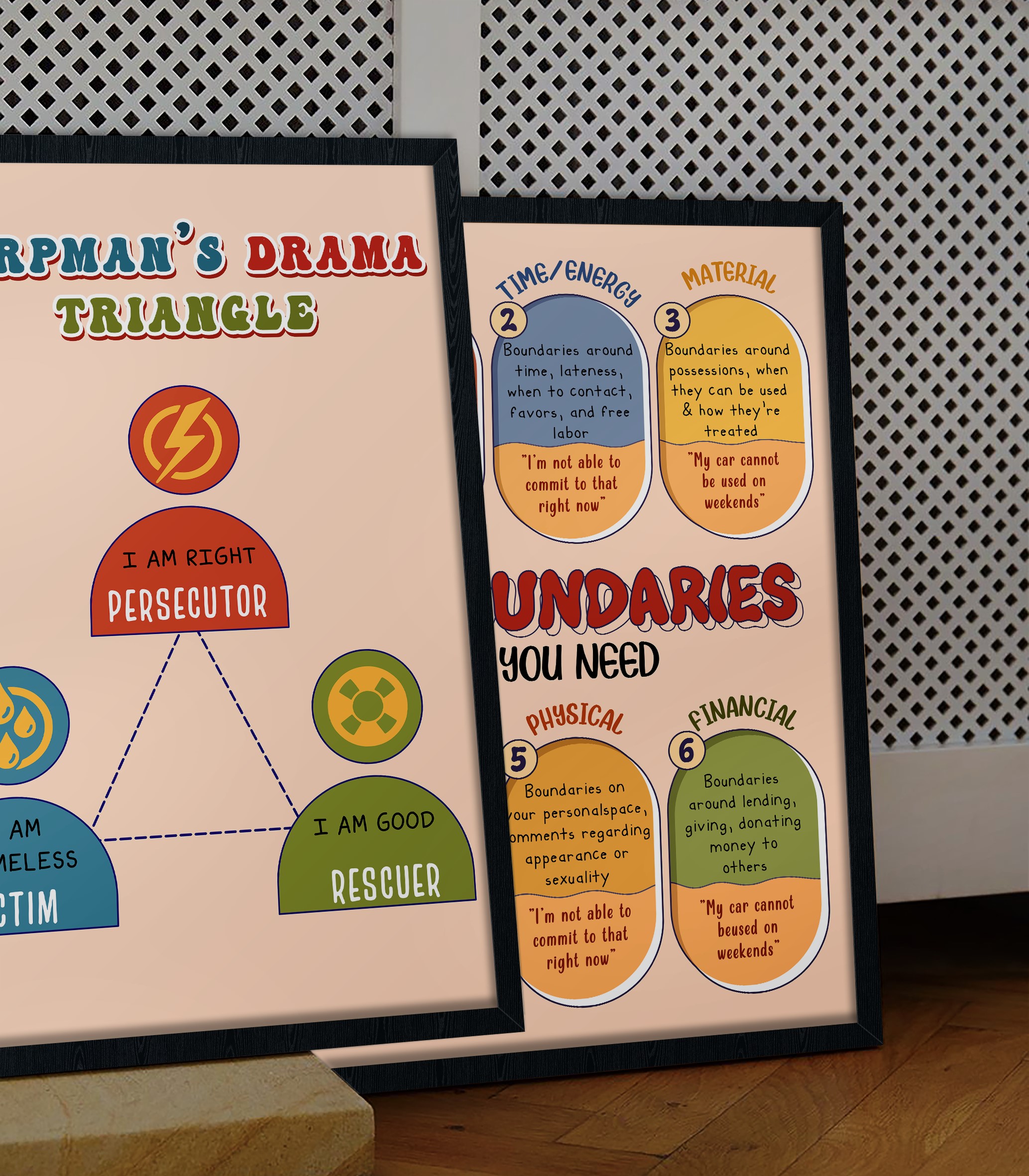Karpman's Drama Triangle Mental Health Printable - Image 3