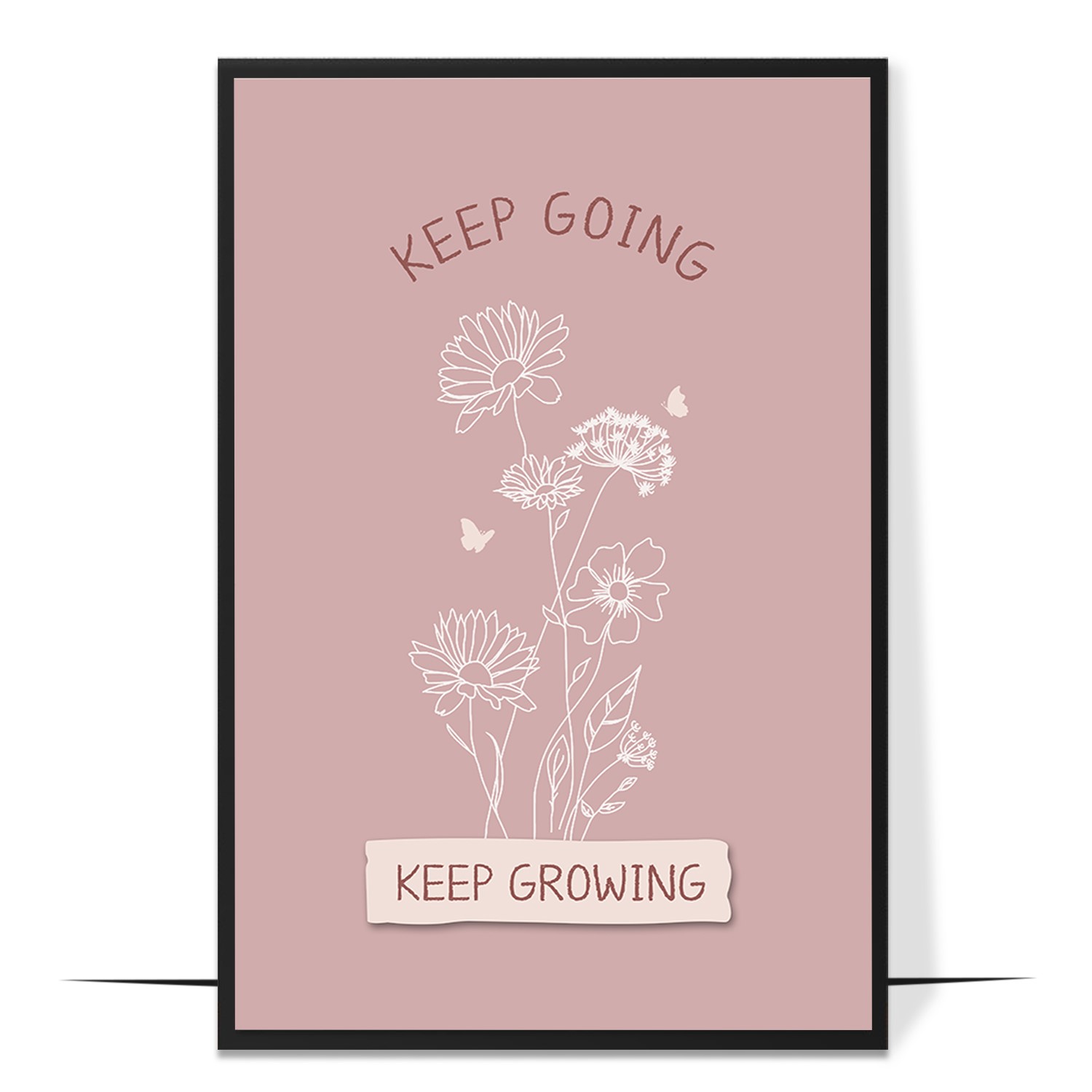 Keep Growing Positive Mental Health Abstract Wall Art
