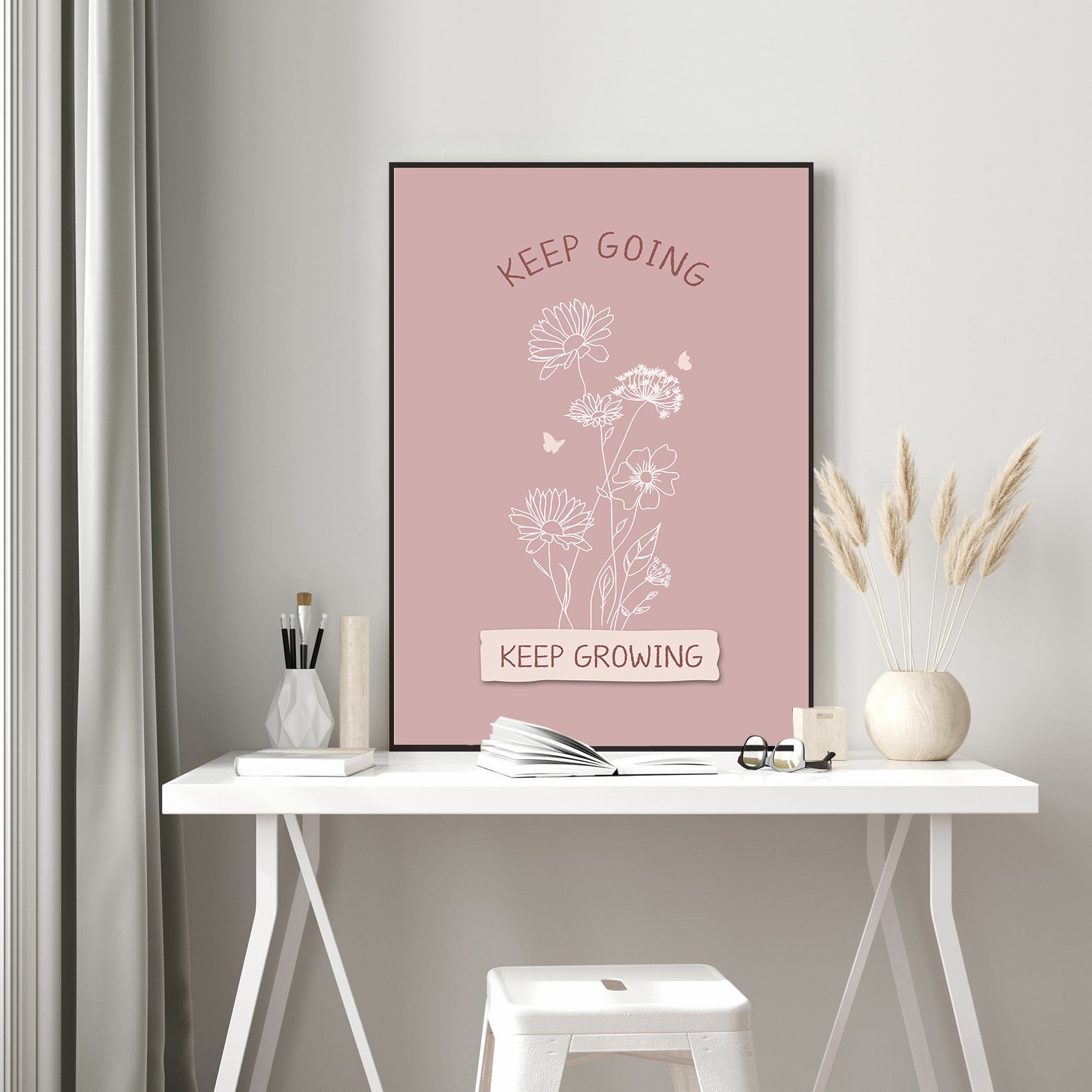 Keep Growing Positive Mental Health Abstract Wall Art - Image 2