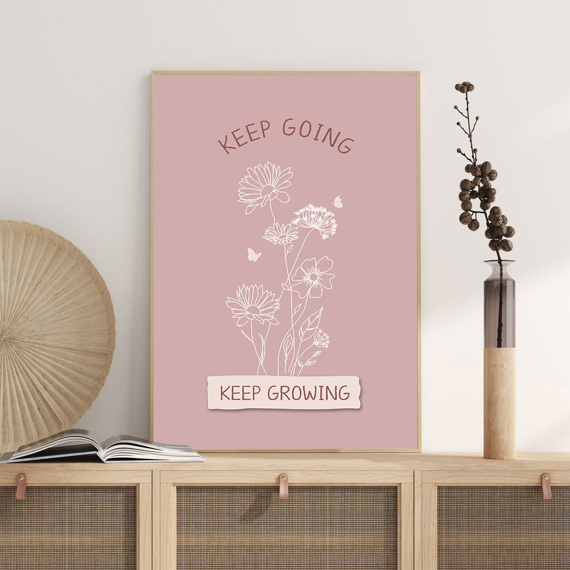 Keep Growing Positive Mental Health Abstract Wall Art - Image 3