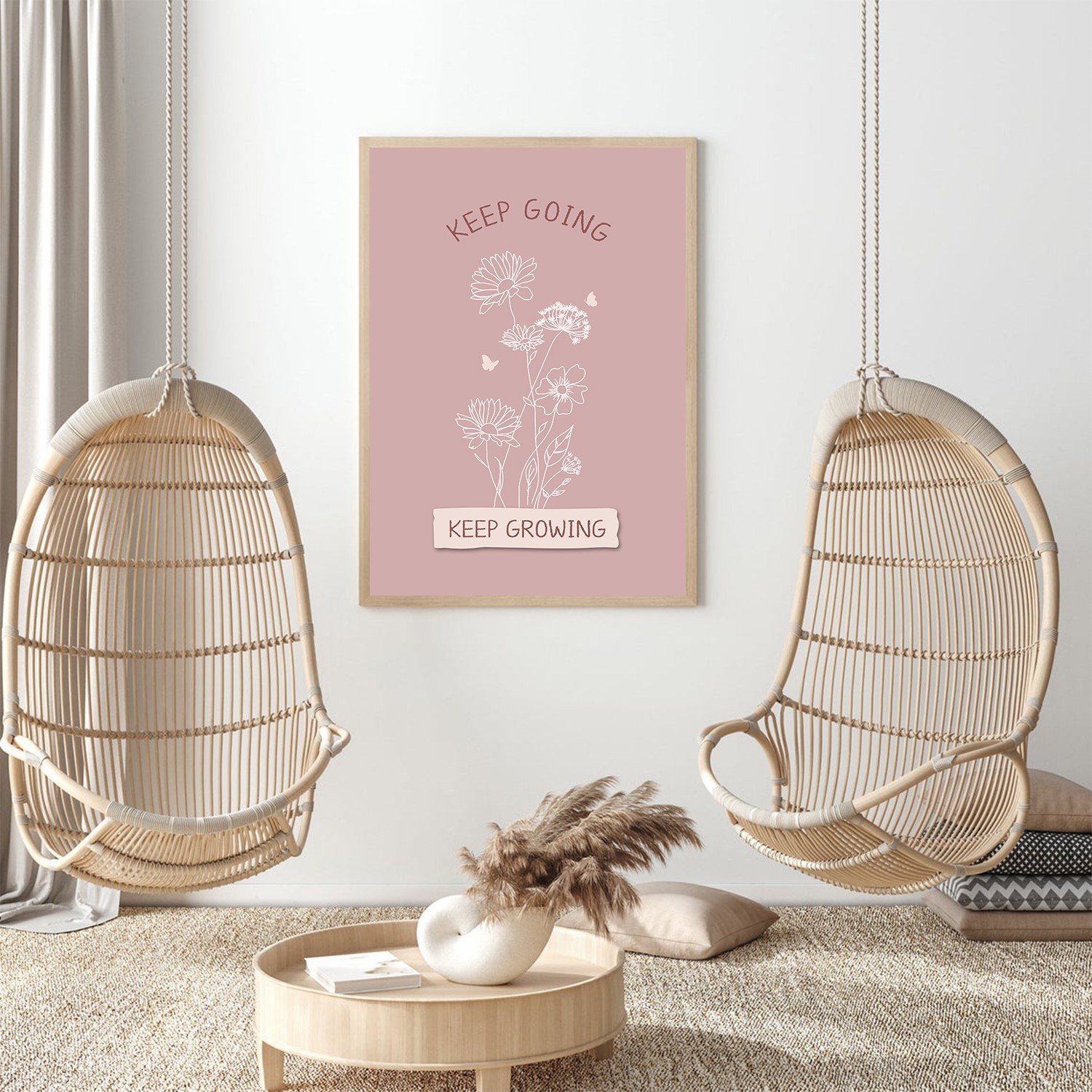 Keep Growing Positive Mental Health Abstract Wall Art - Image 4