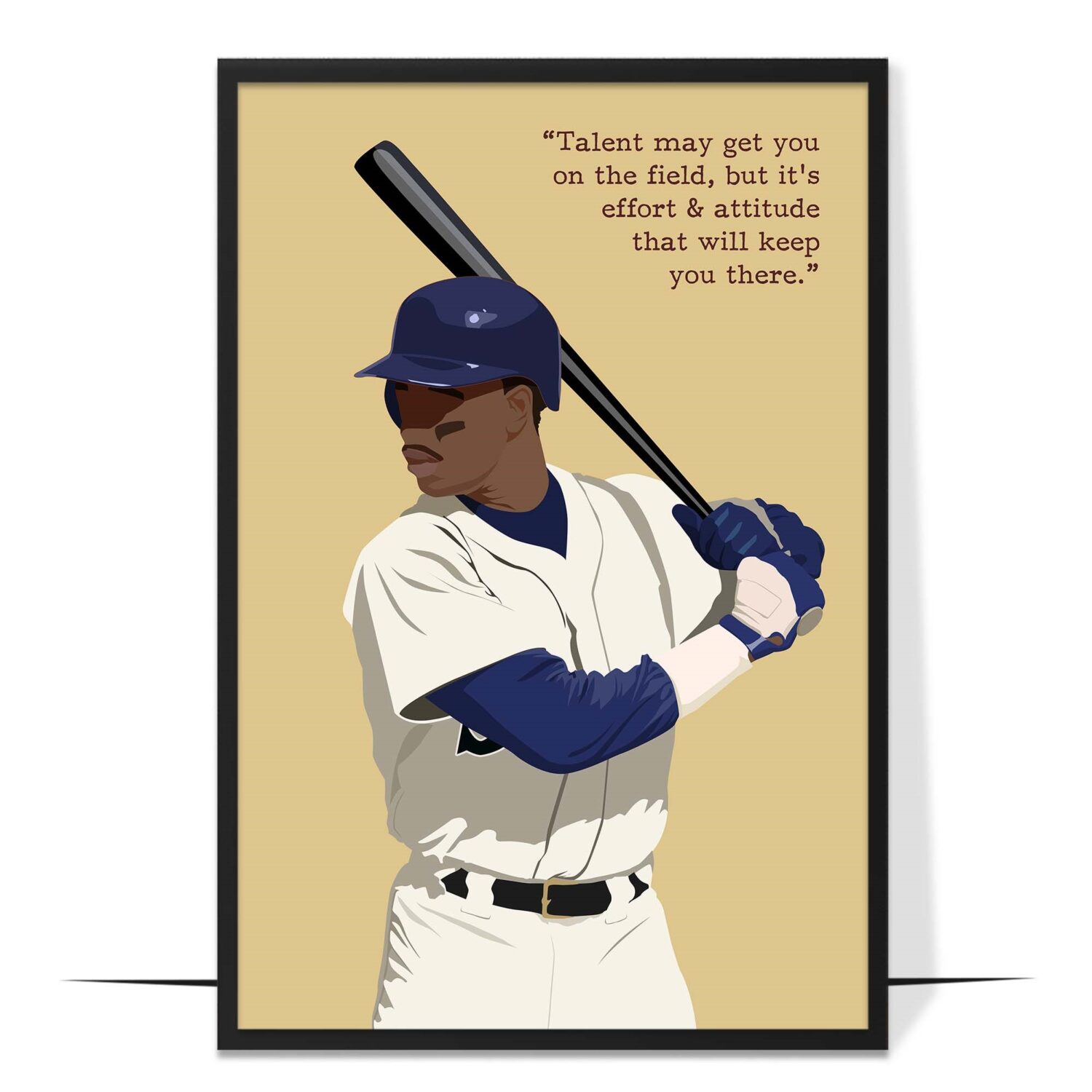 Ken Griffey Jr Hand-drawn Baseball Wall Art