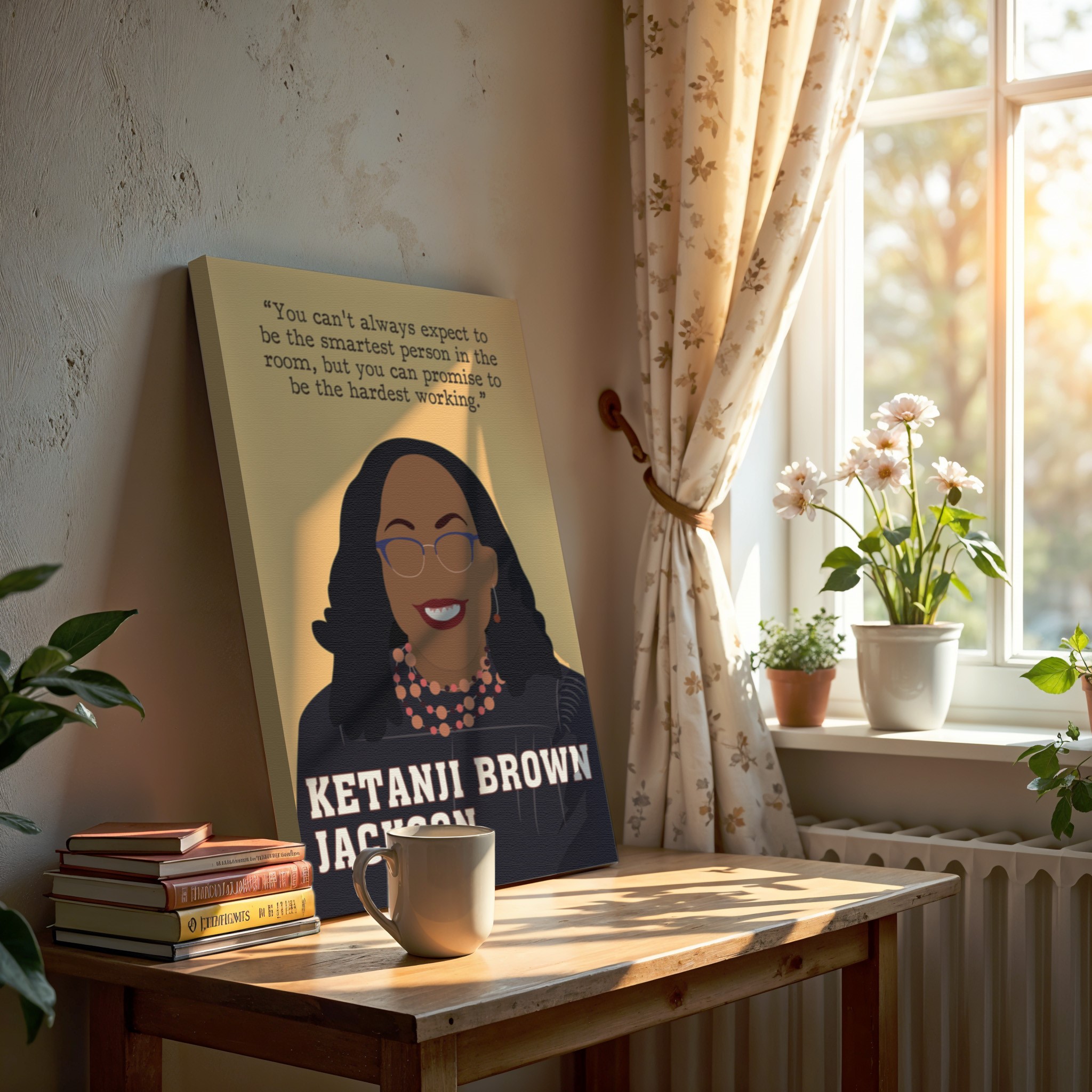 Ketanji Brown Jackson Inspirational Hand-drawn Wall Art - Image 3