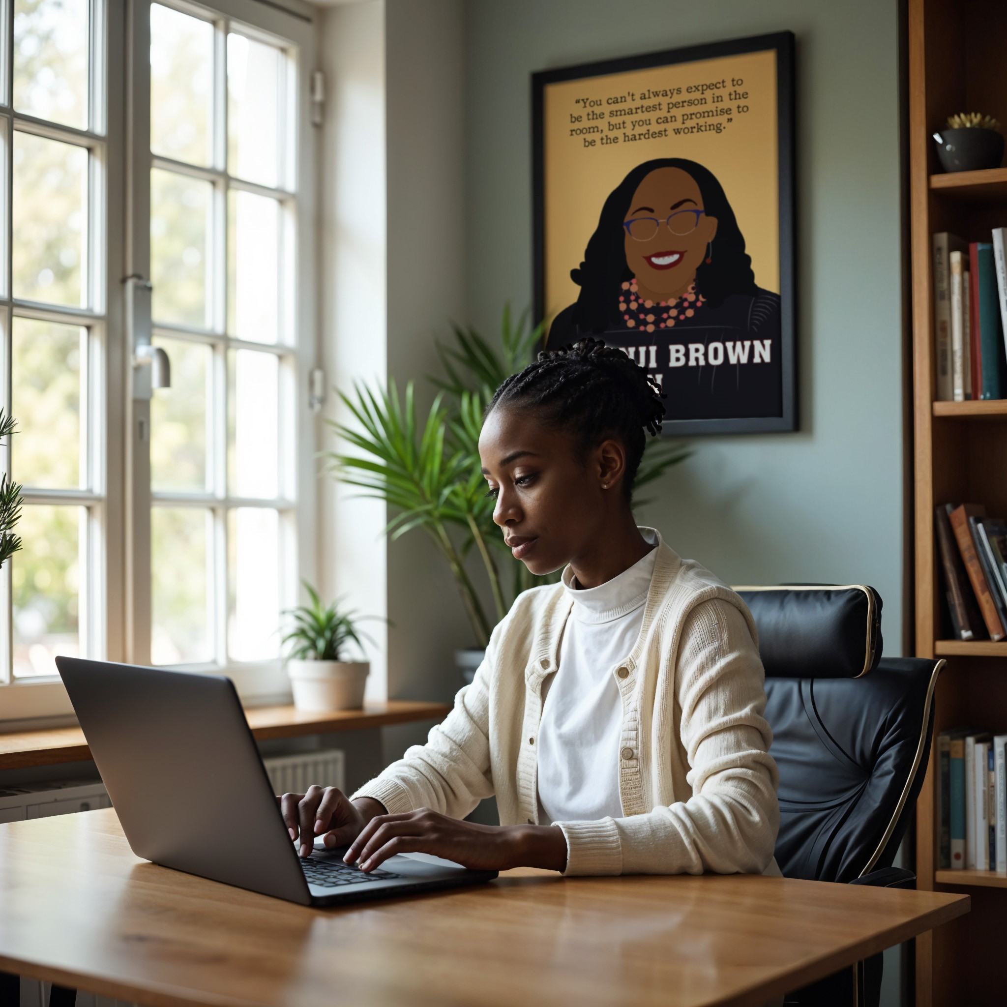 Ketanji Brown Jackson Inspirational Hand-drawn Wall Art - Image 4