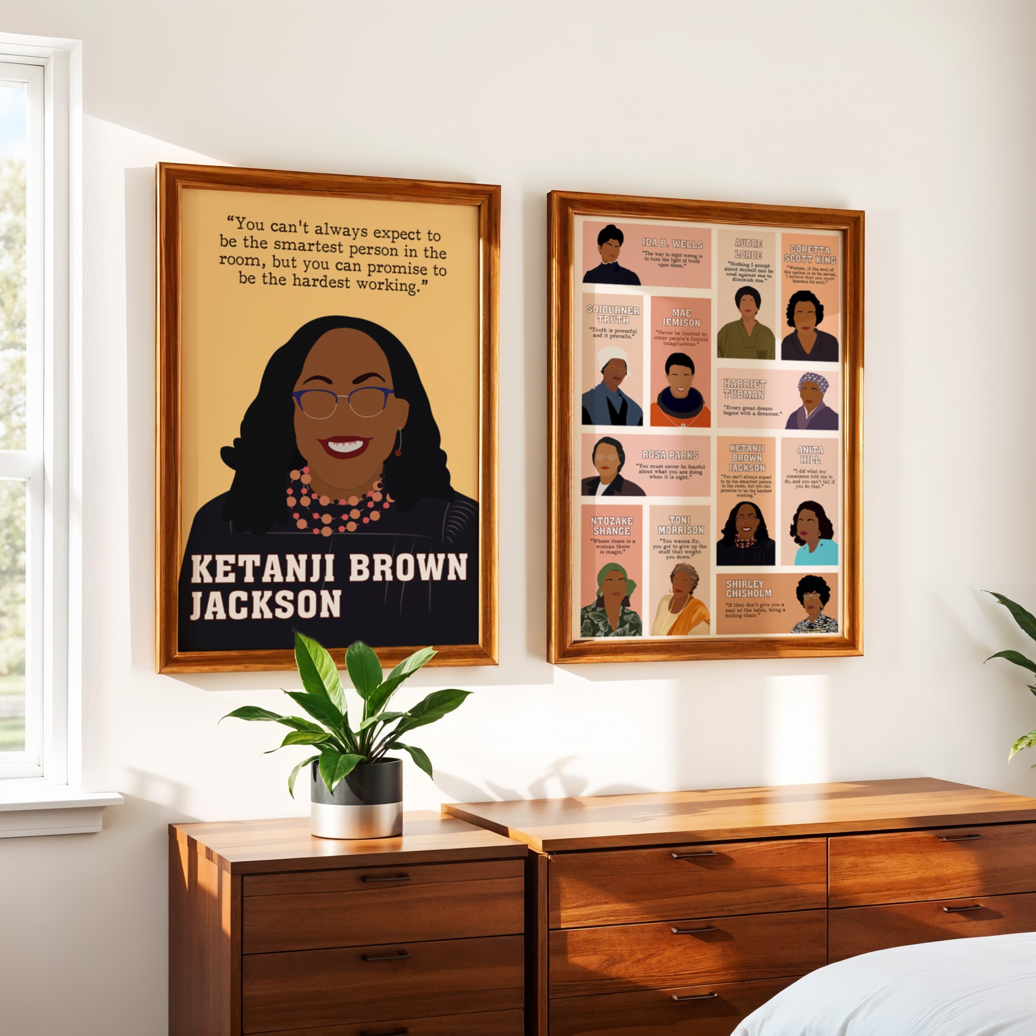Ketanji Brown Jackson Inspirational Hand-drawn Wall Art - Image 5