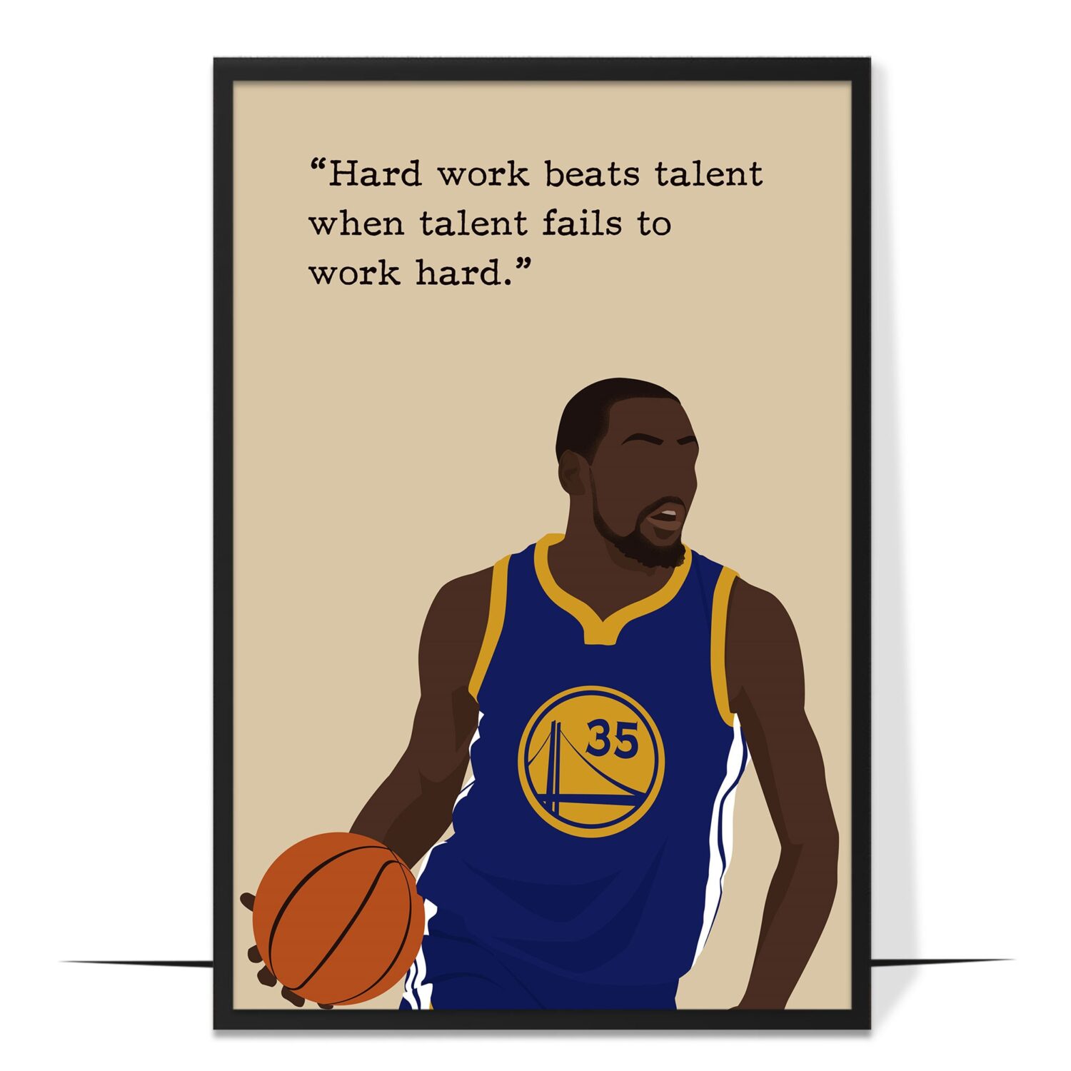 Kevin Durant Hand-drawn Basketball Wall Art