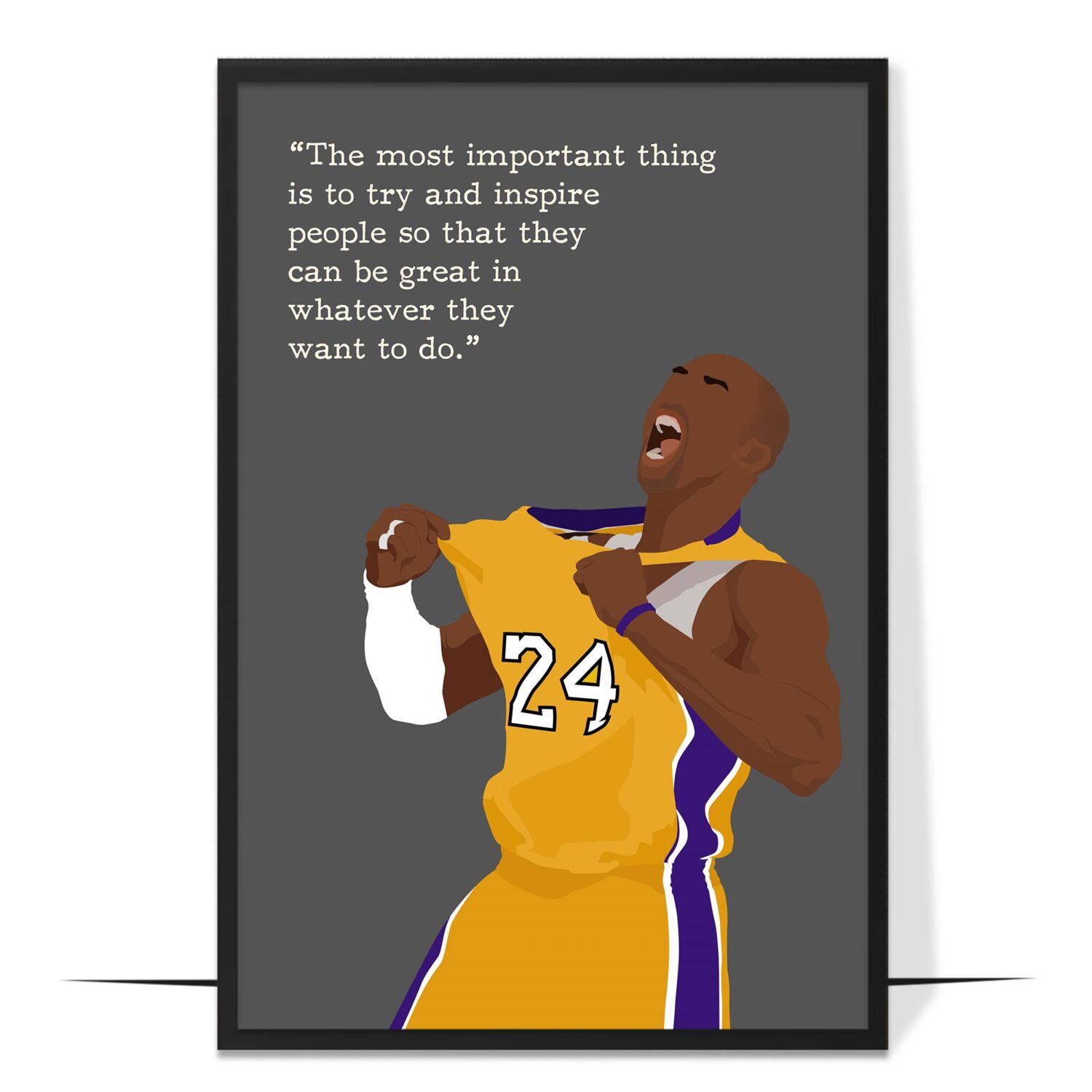 Kobe Bryant Hand-drawn Basketball Wall Art