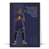 Kylian Mbappe Hand-drawn Soccer Wall Art