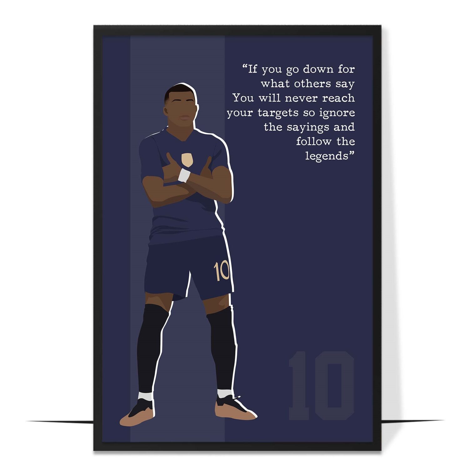 Kylian Mbappe Hand-drawn Soccer Wall Art