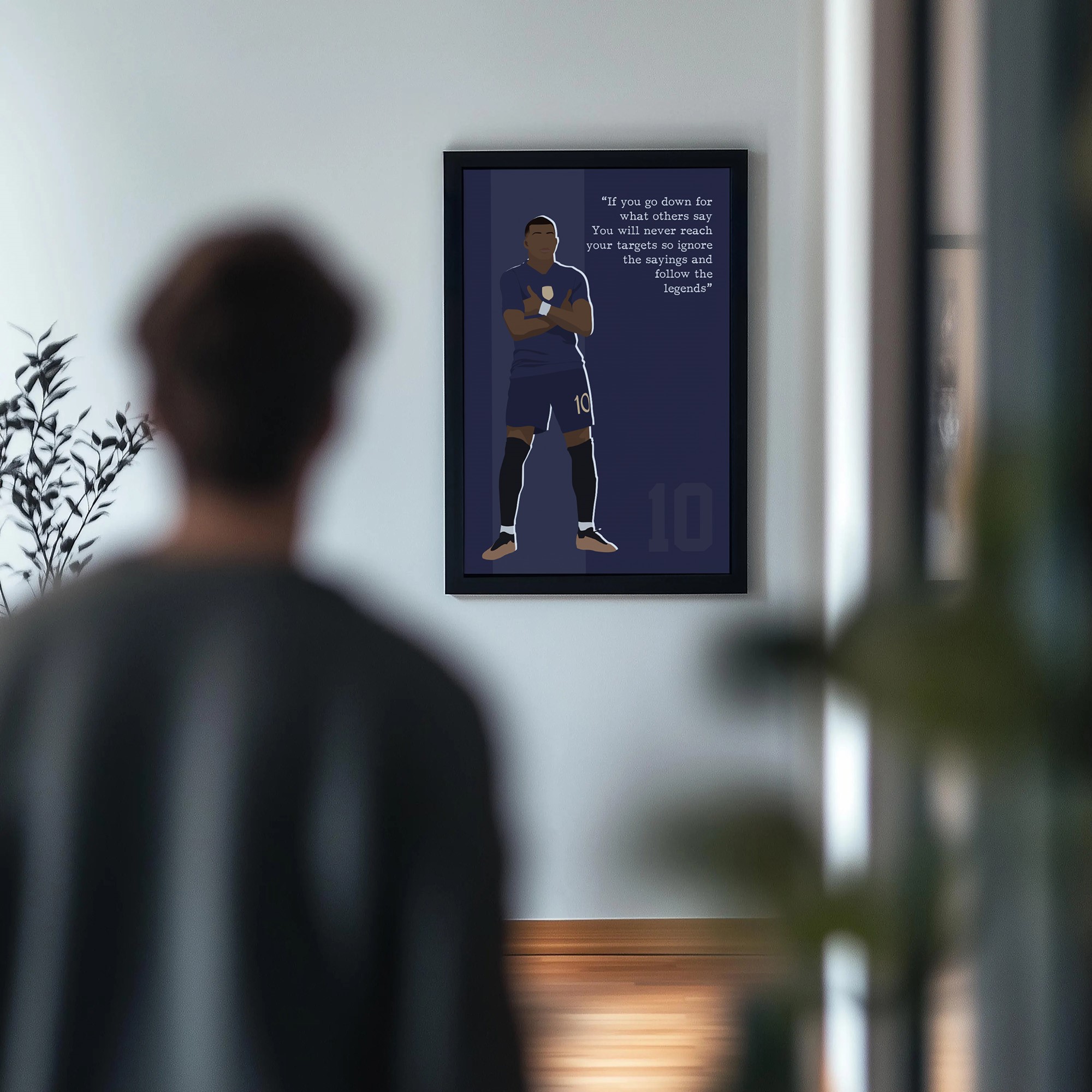 Kylian Mbappe Soccer Superstar Motivational Quote Wall Art - Image 3