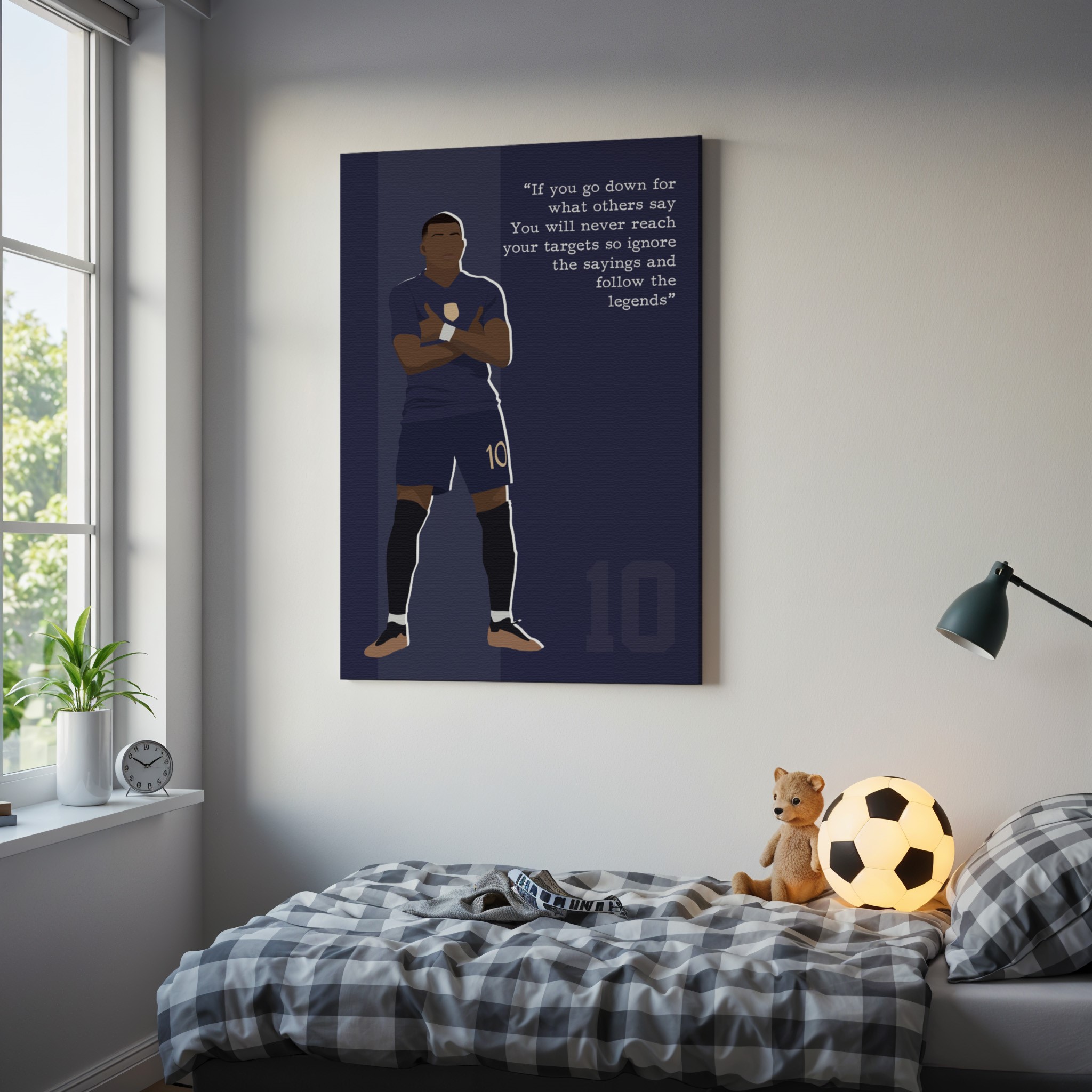 Kylian Mbappe Soccer Superstar Motivational Quote Wall Art - Image 4