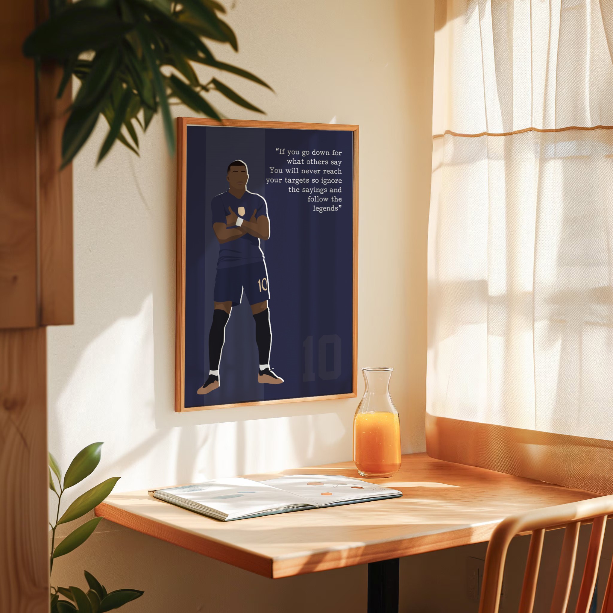 Kylian Mbappe Soccer Superstar Motivational Quote Wall Art - Image 5