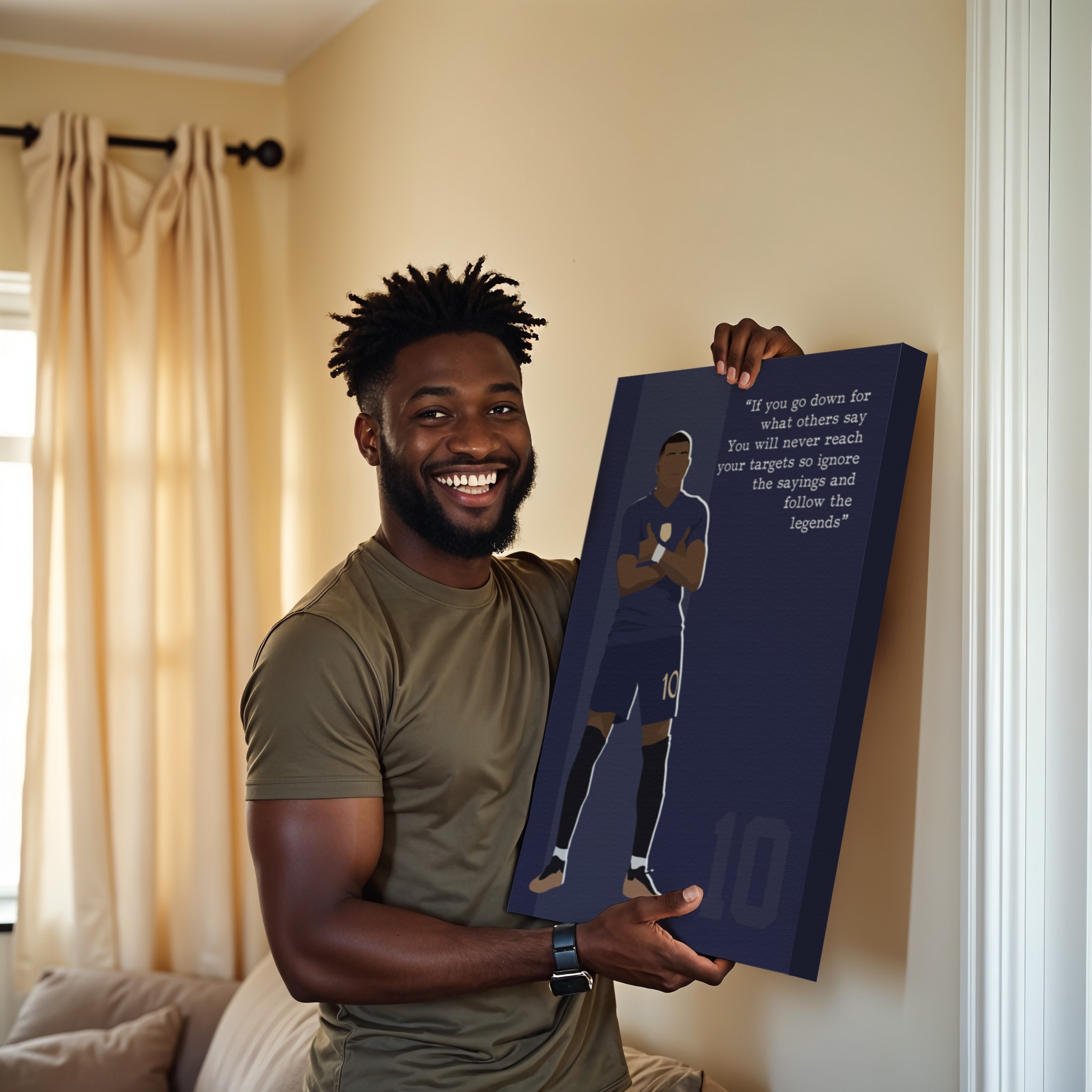 Kylian Mbappe Soccer Superstar Motivational Quote Wall Art - Image 6