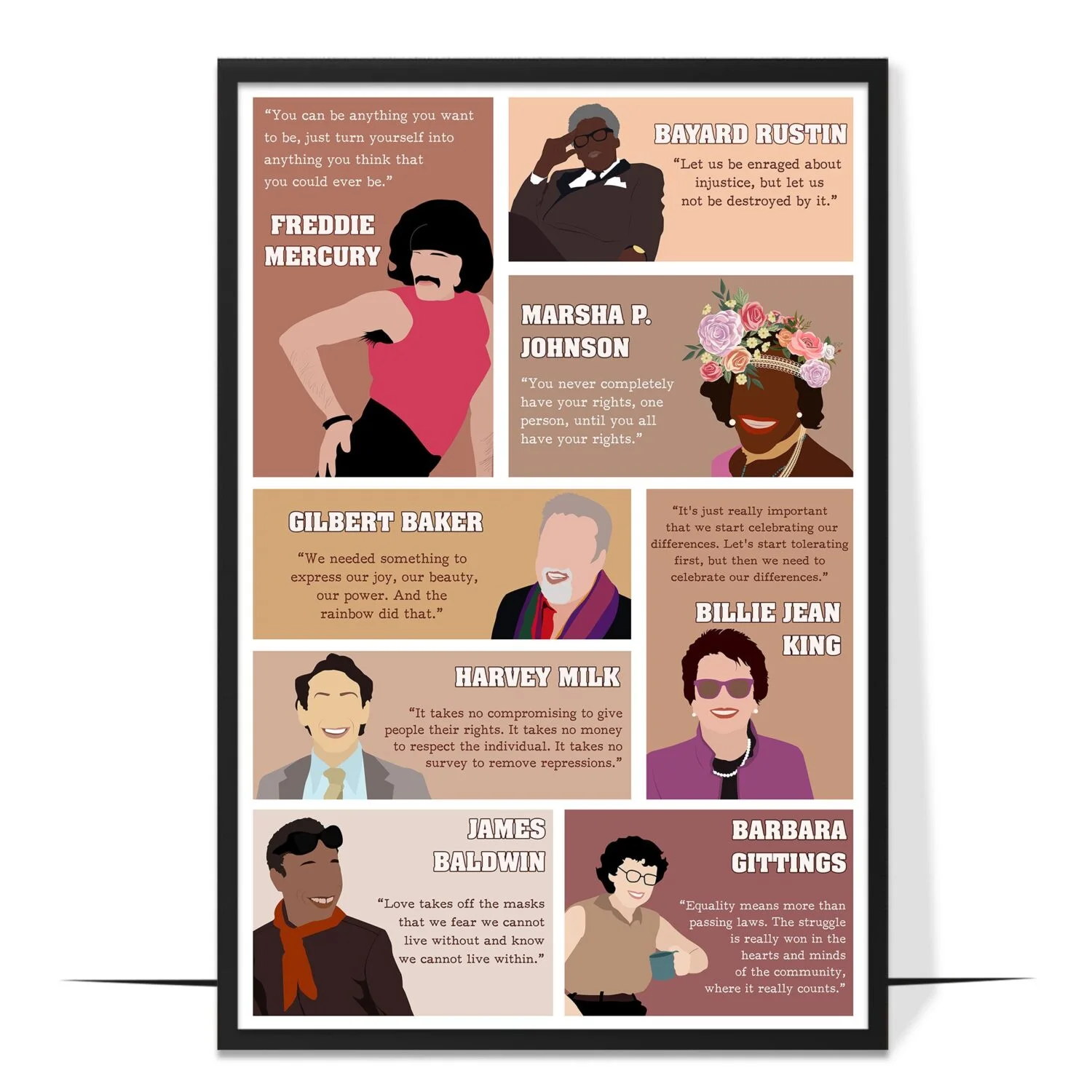 LGBTQ Changemakers Hand-drawn Wall Art