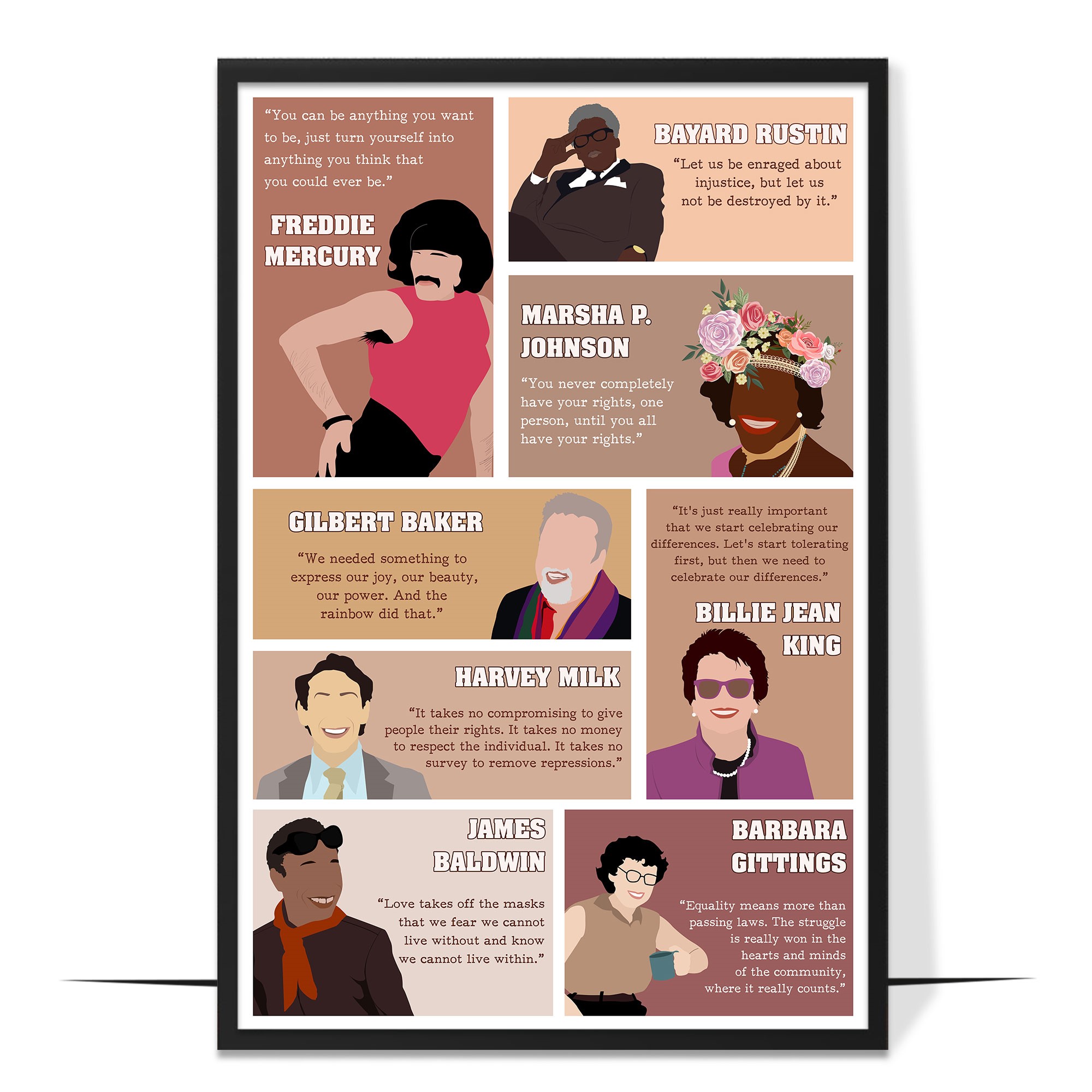 LGBTQ Changemakers Hand-drawn Wall Art