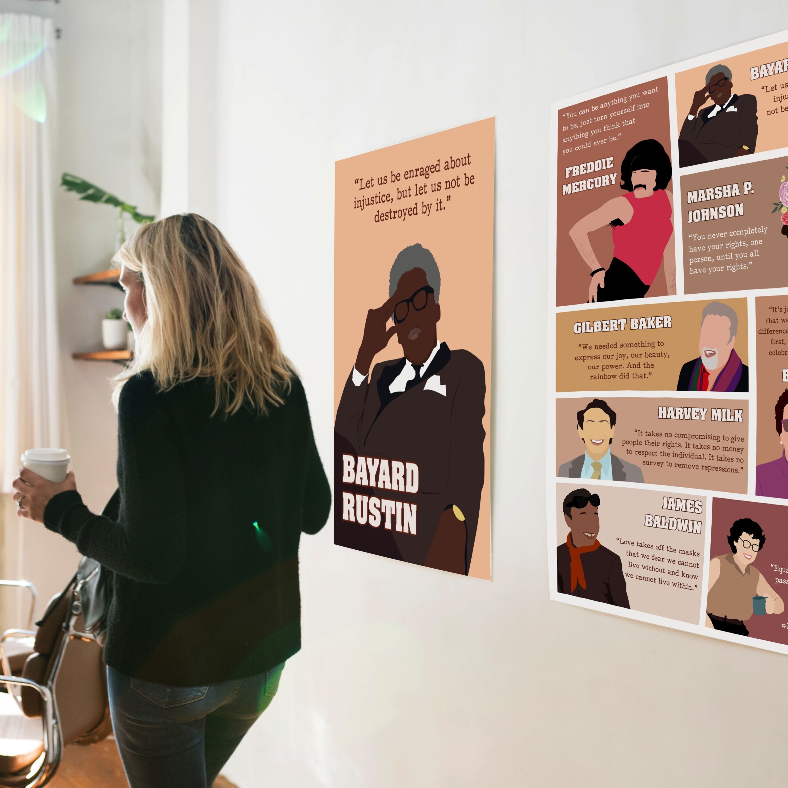 LGBTQ Changemakers Pride Inspirational Quote Wall Art - Image 2