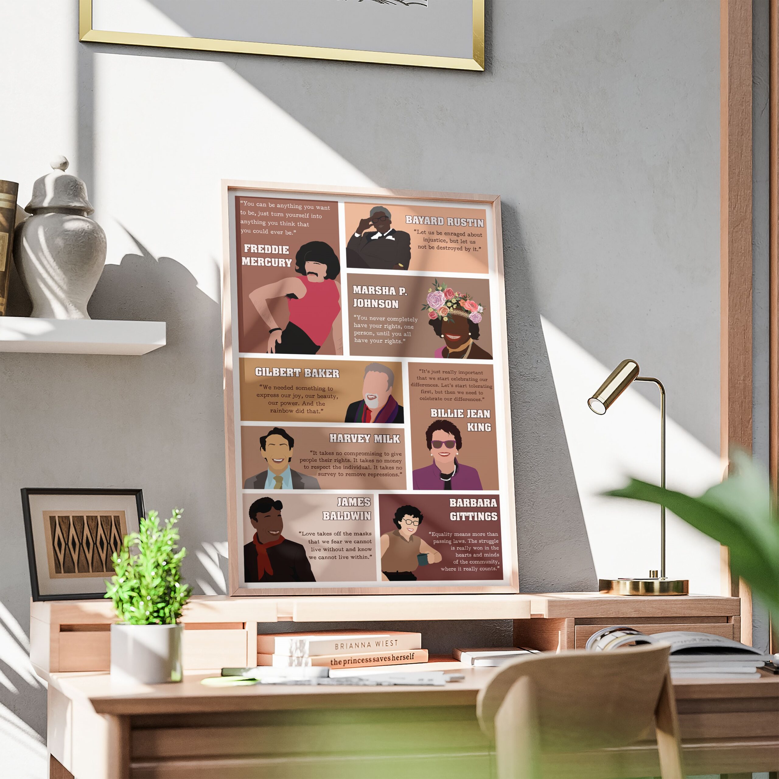 LGBTQ Changemakers Pride Inspirational Quote Wall Art - Image 3