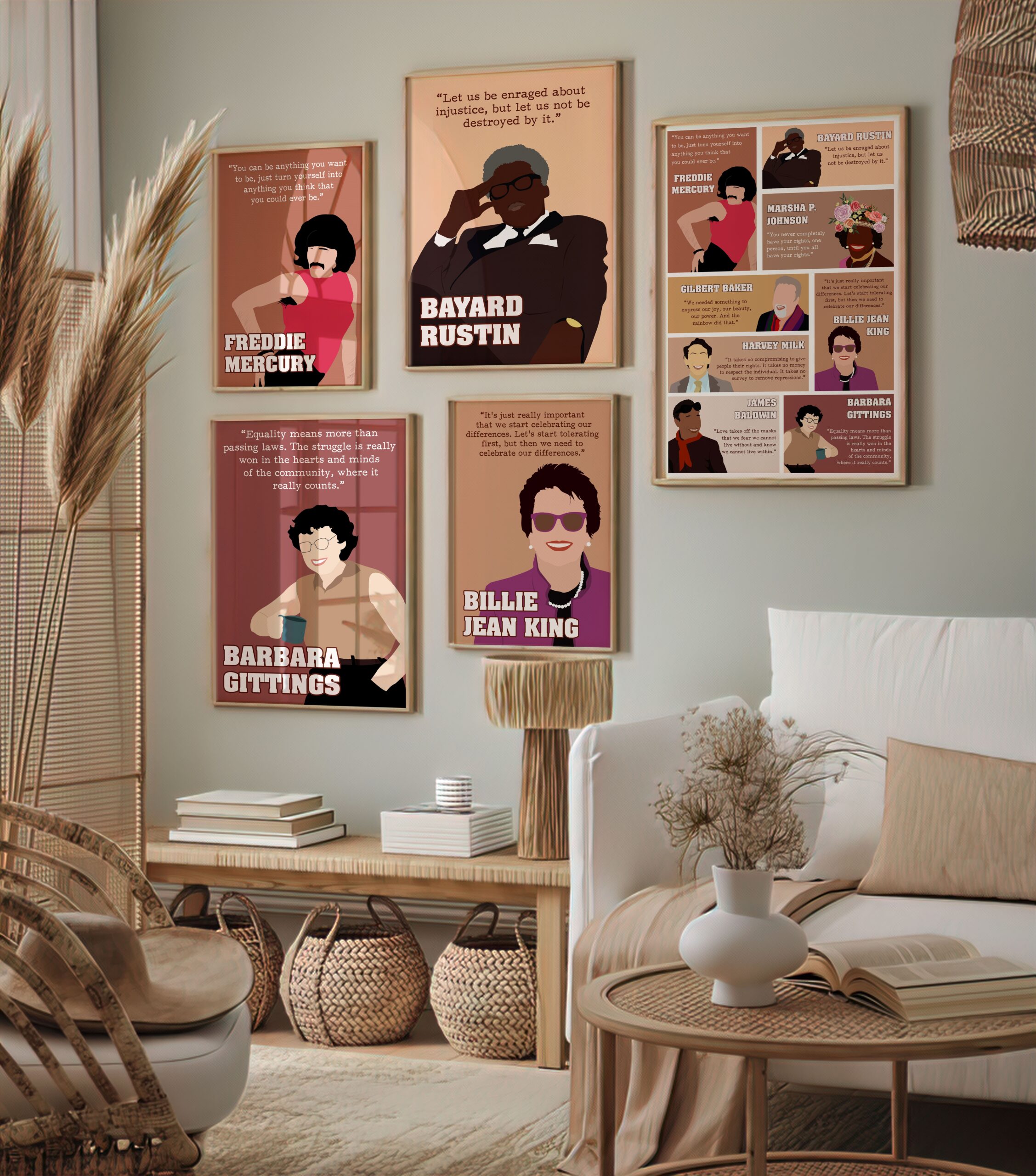 LGBTQ Changemakers Pride Inspirational Quote Wall Art - Image 6