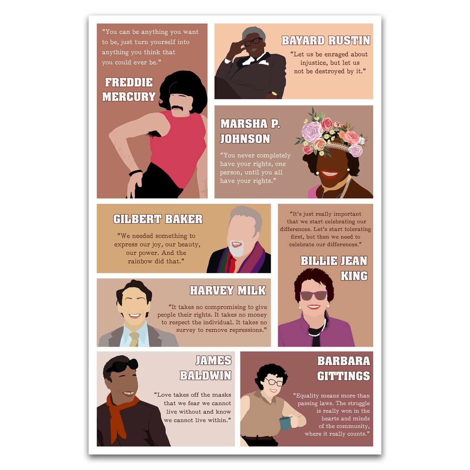 LGBTQ Leader Inspirational Pride Wall Art