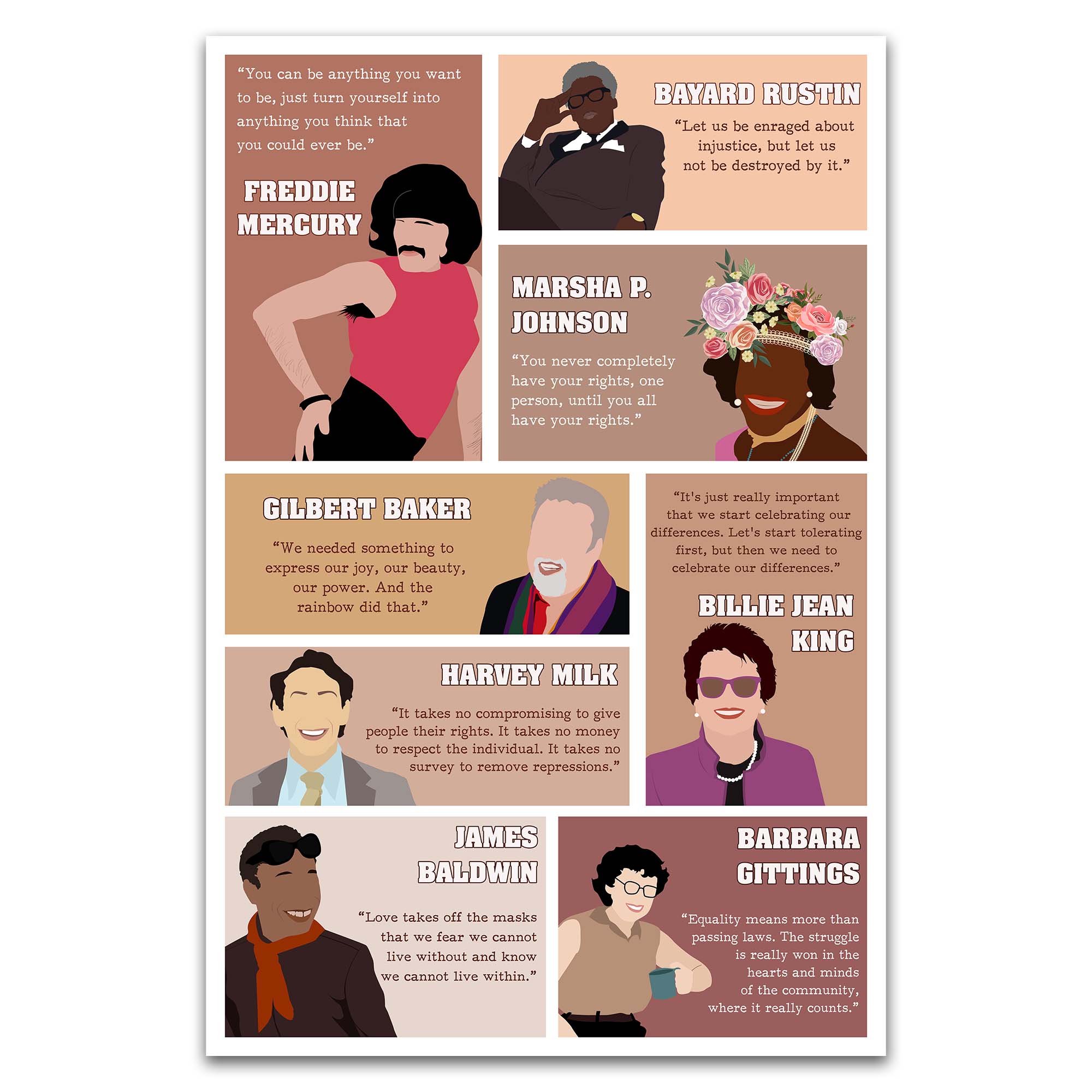 LGBTQ Leader Inspirational Pride Wall Art