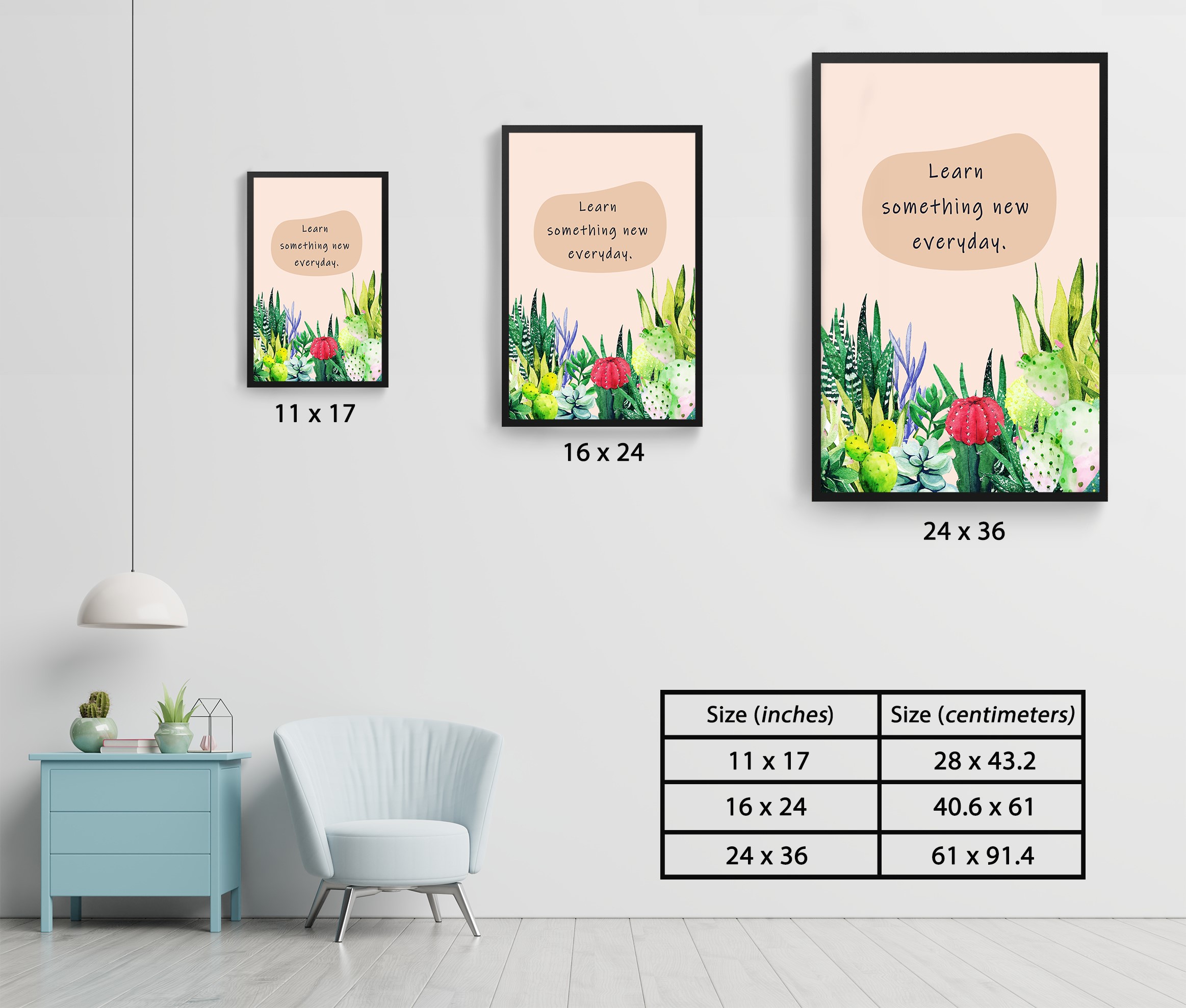 Learn Something New Everyday Growth Mindset Wall Art - Image 7