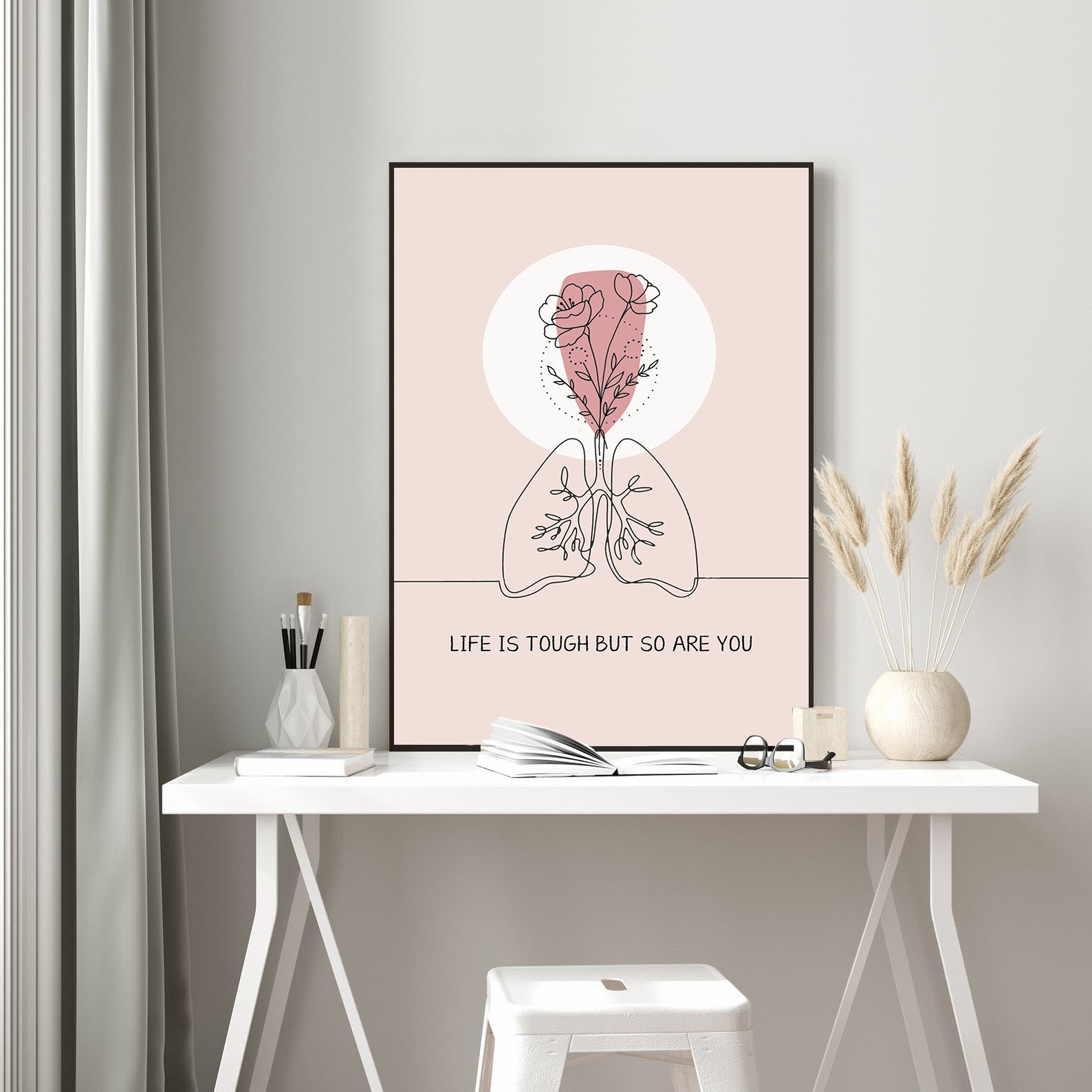 Life Is Tough But So Are You Mental Health Wall Art - Image 2