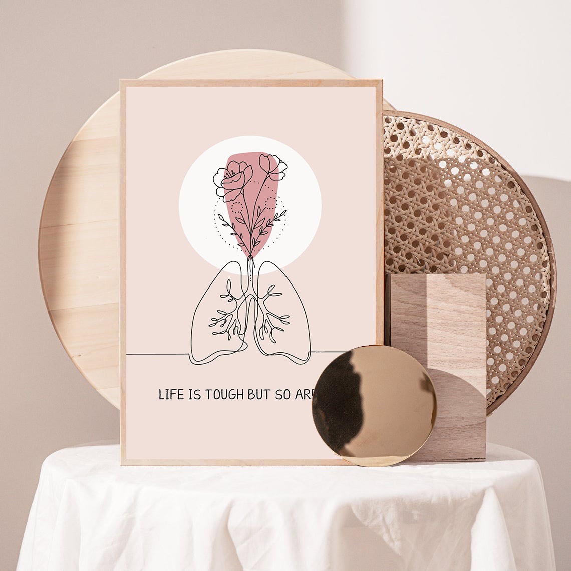 Life Is Tough But So Are You Mental Health Wall Art - Image 3