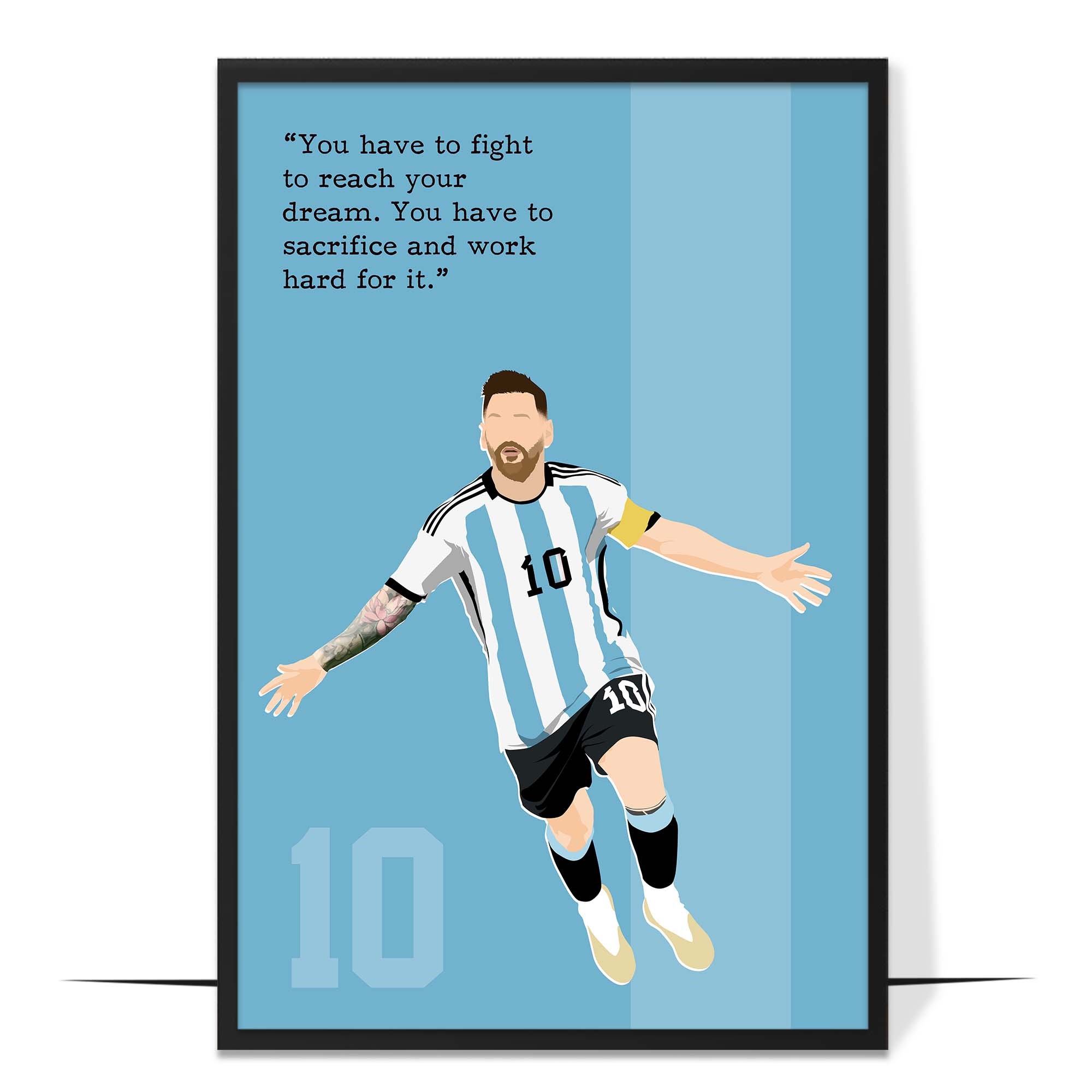 Lionel Messi Hand-drawn Soccer Wall Art