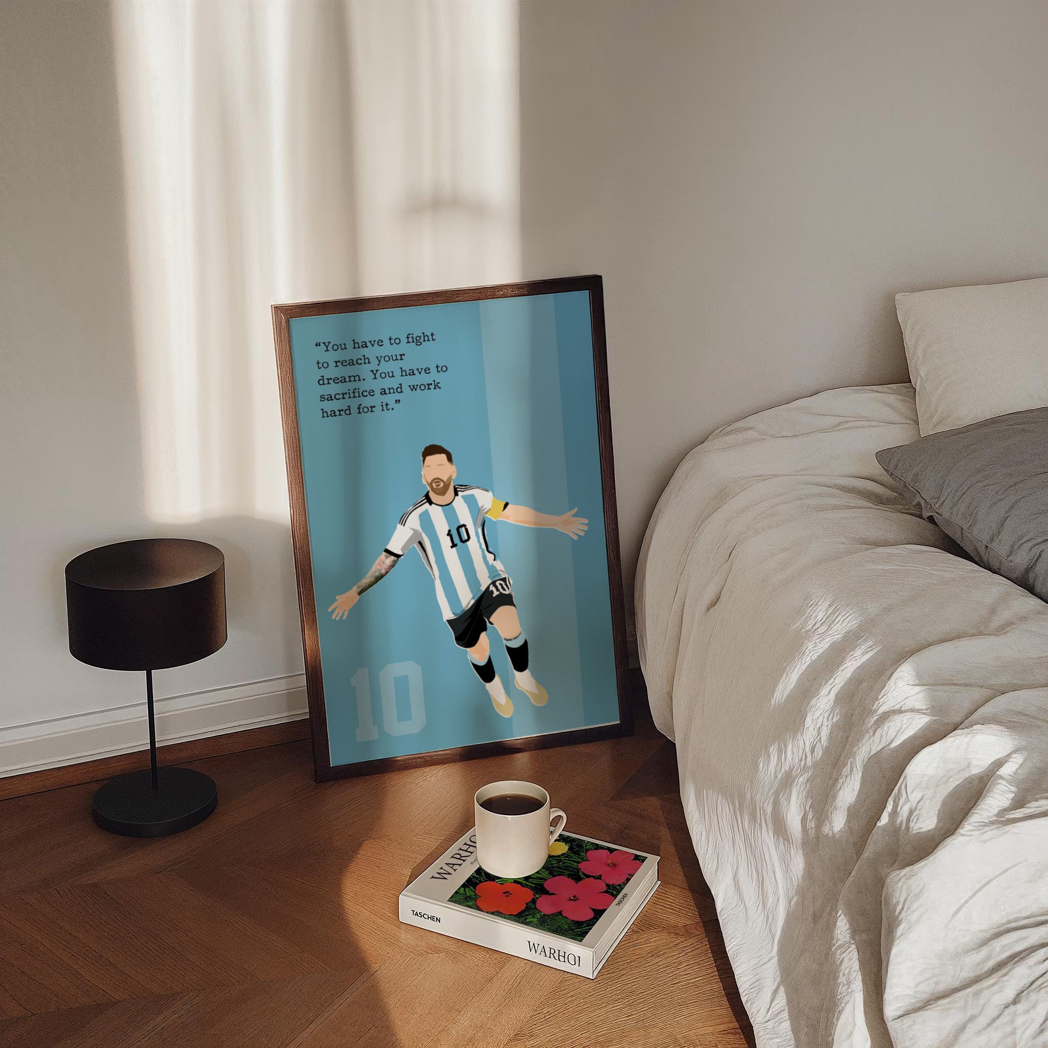 Lionel Messi Soccer Superstar Motivational Quote Wall Art - Image 2