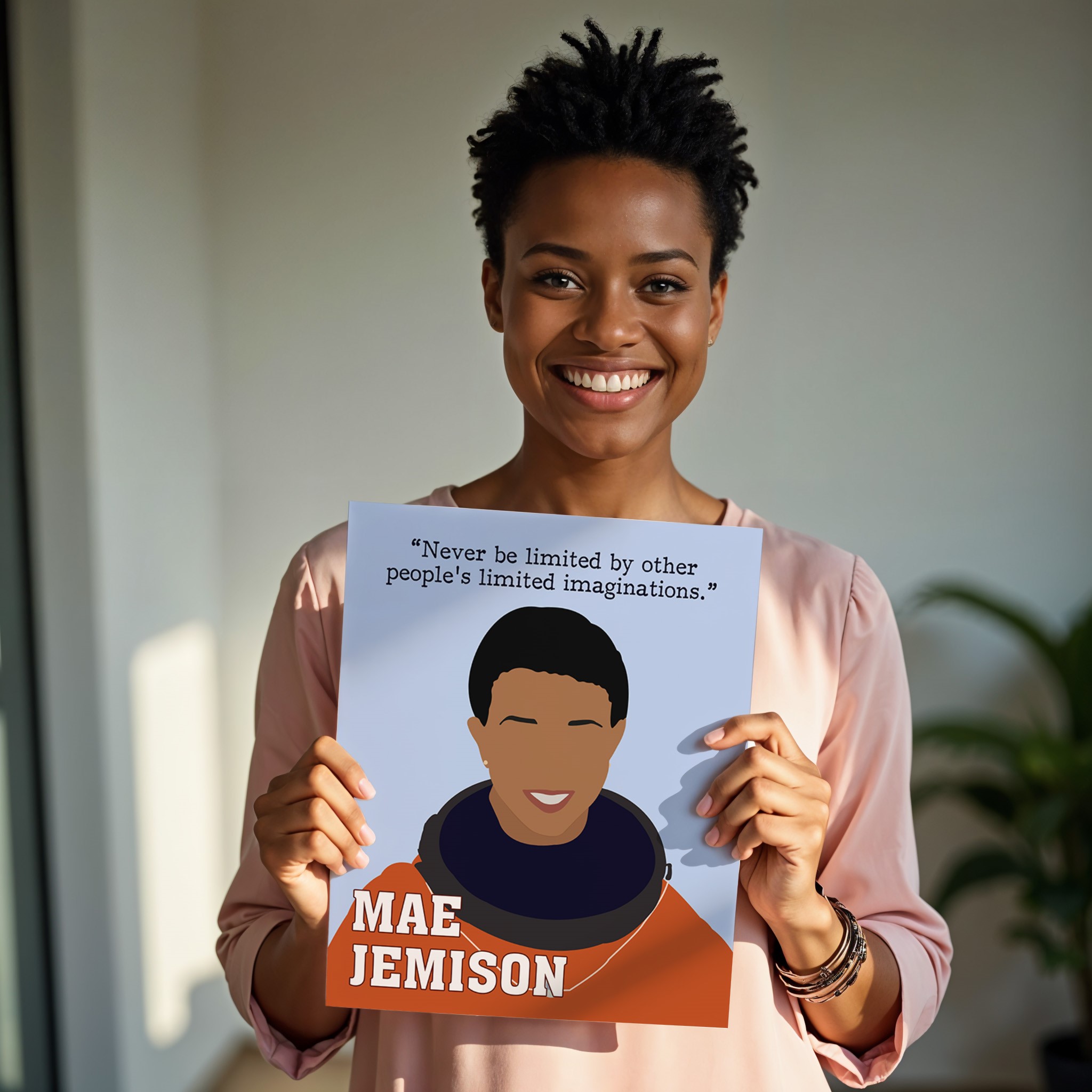 Mae Jemison Black Women Inspirational Quote Wall Art - Image 2
