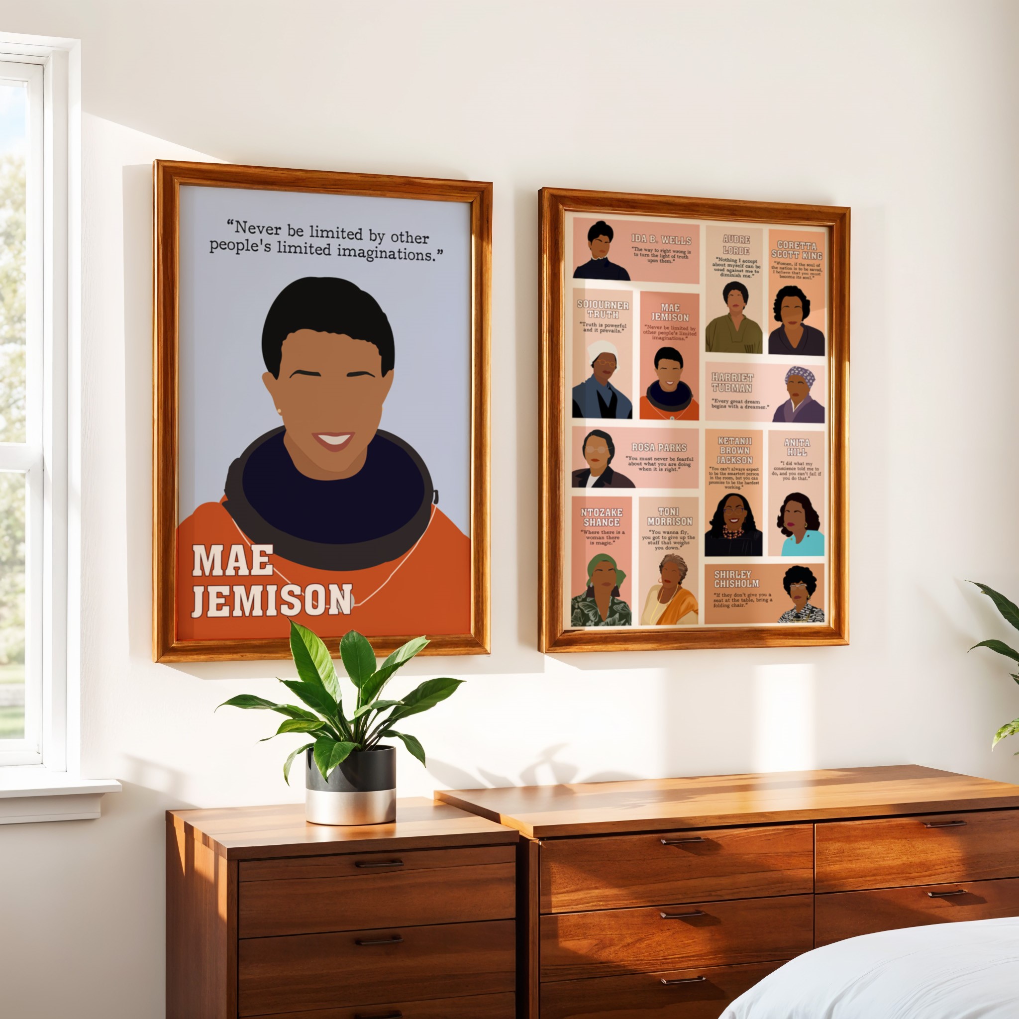 Mae Jemison Black Women Inspirational Quote Wall Art - Image 5