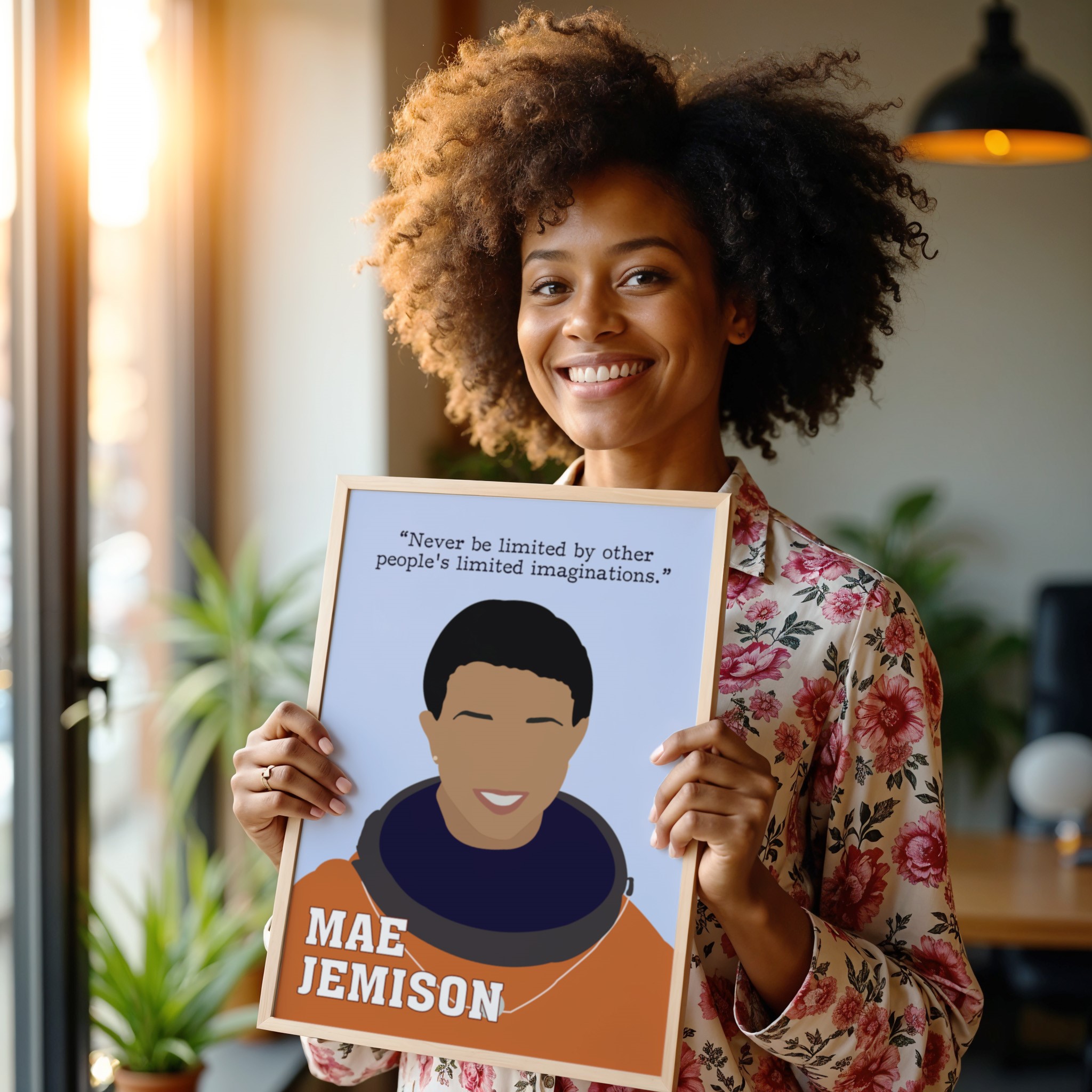 Mae Jemison Black Women Inspirational Quote Wall Art - Image 6