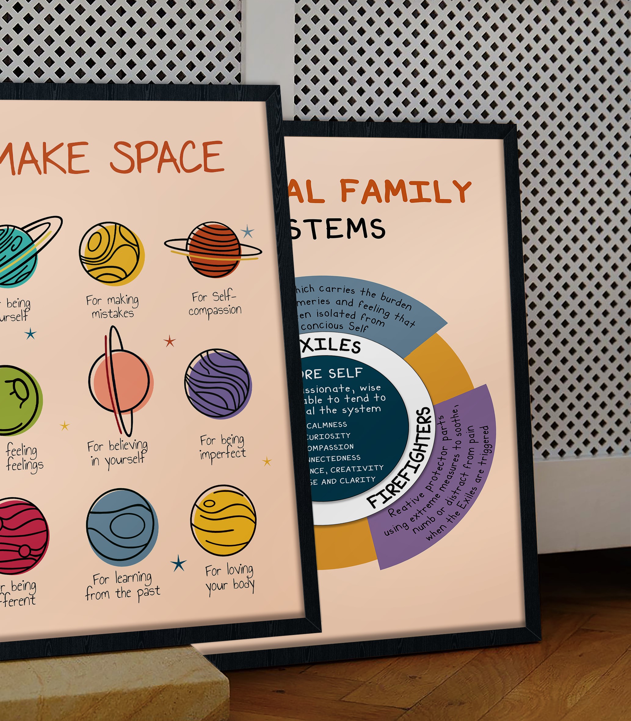 Make Space Positivity Boho Mental Health Wall Art - Image 3