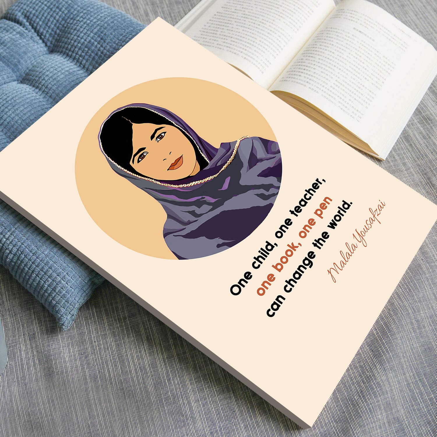 Malala Yousafzai Empowered Inspirational Quote Wall Art - Image 4