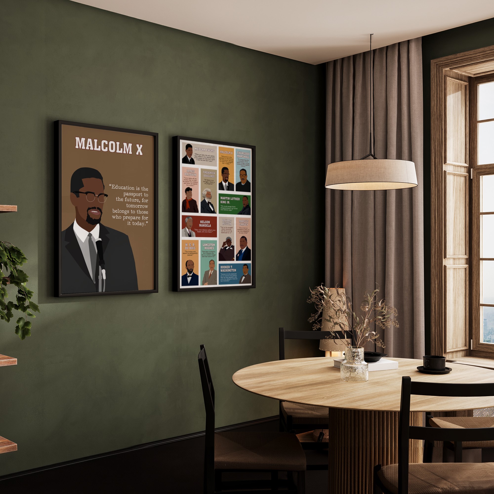 Malcolm X Activist Motivational Quote Wall Art - Image 5