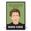 Marie Curie Powerful Women Hand-drawn Wall Art