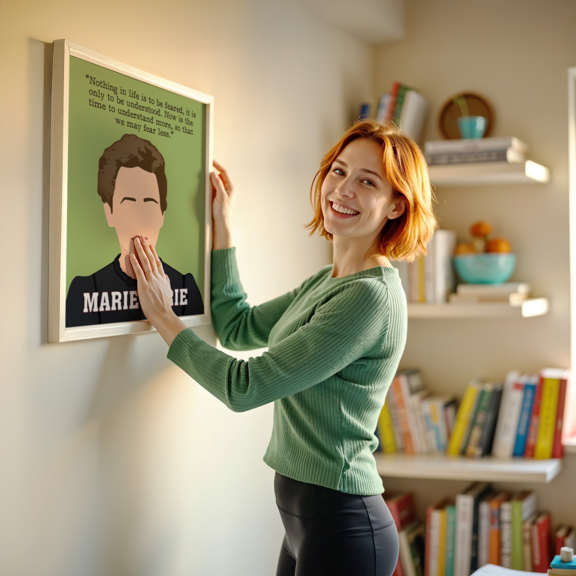 Marie Curie Powerful Women Inspirational Quote Wall Art - Image 3