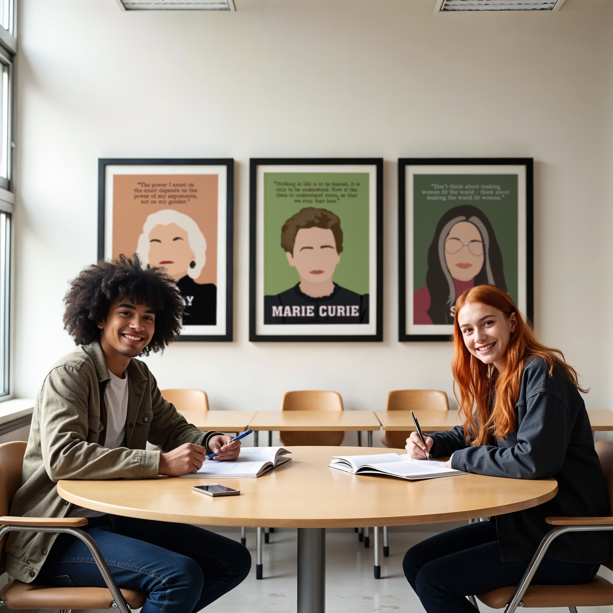 Marie Curie Powerful Women Inspirational Quote Wall Art - Image 7