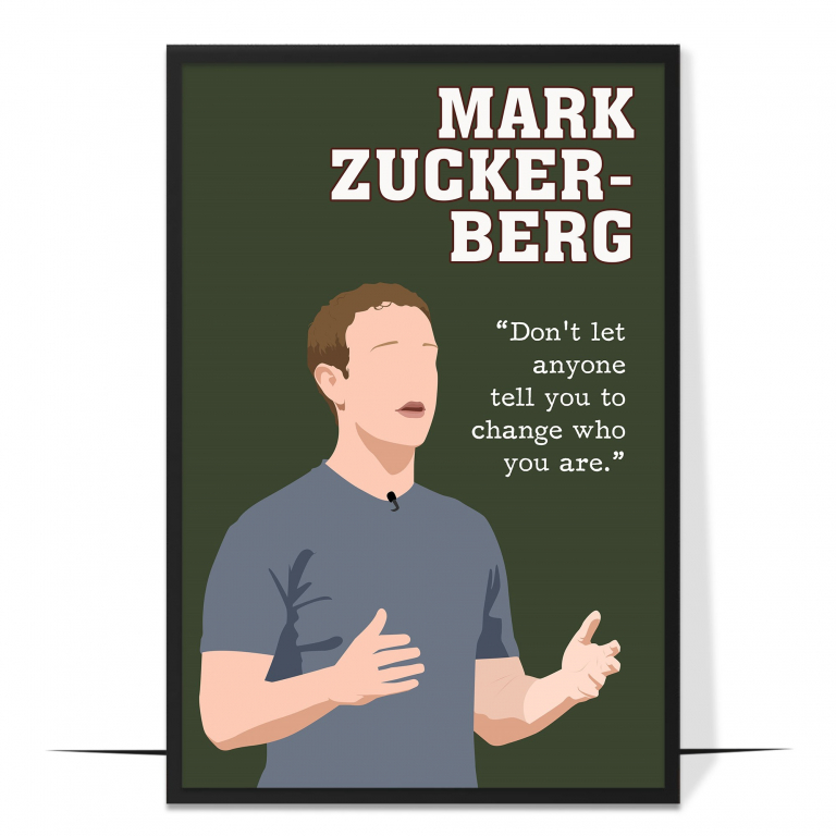 Mark Zuckerberg Hand-drawn Wall Art