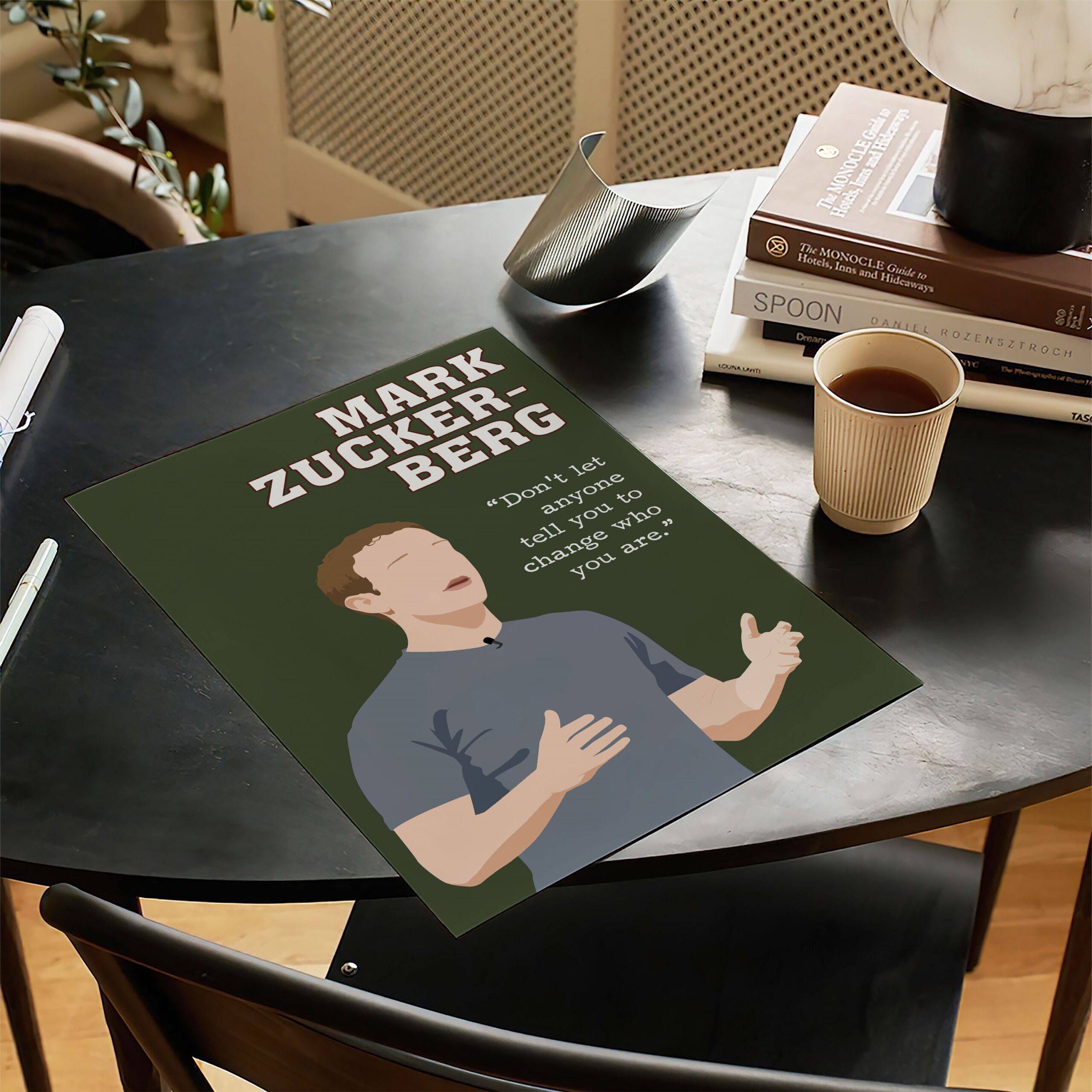 Mark Zuckerberg Motivational Quote Wall Art - Image 2