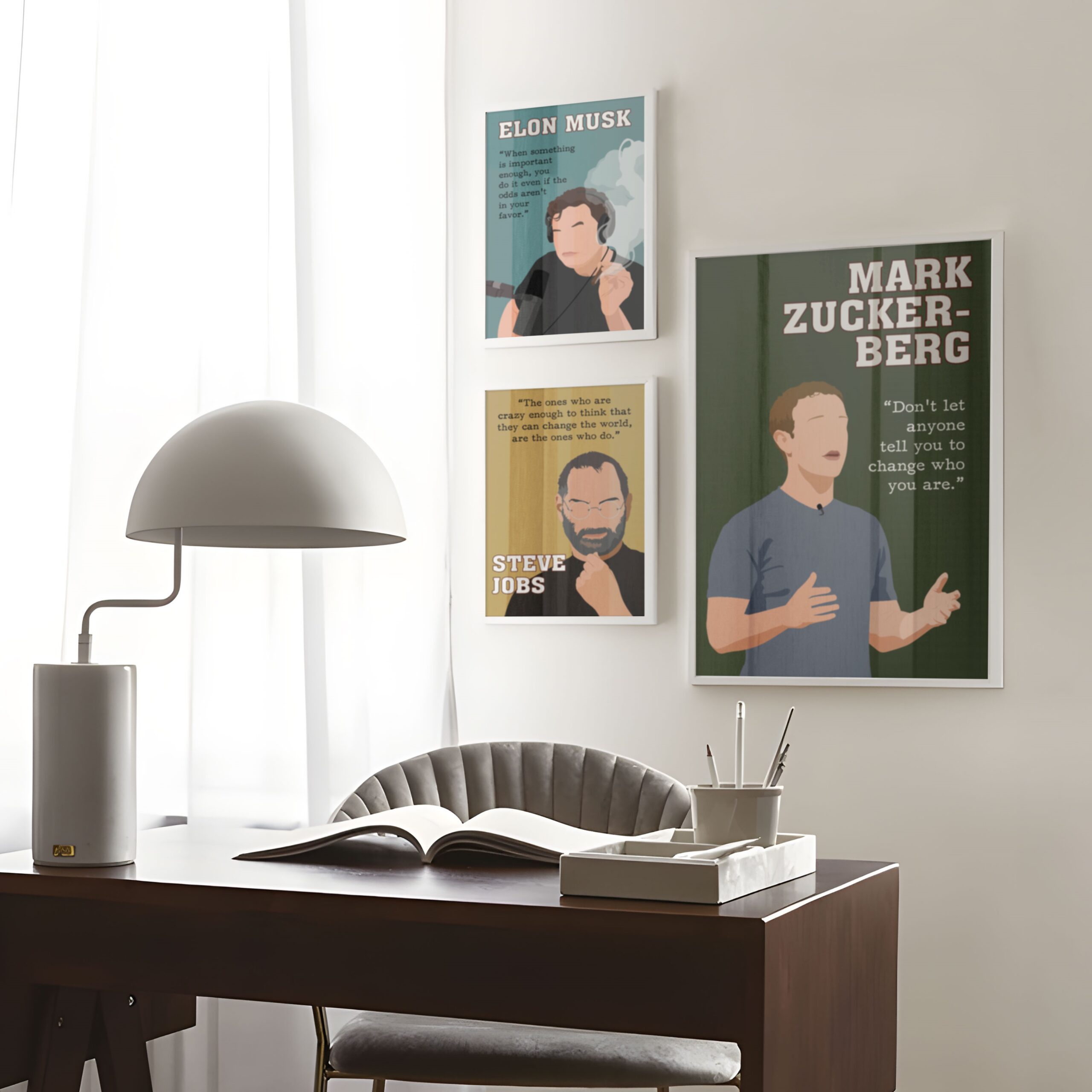 Mark Zuckerberg Motivational Quote Wall Art - Image 5