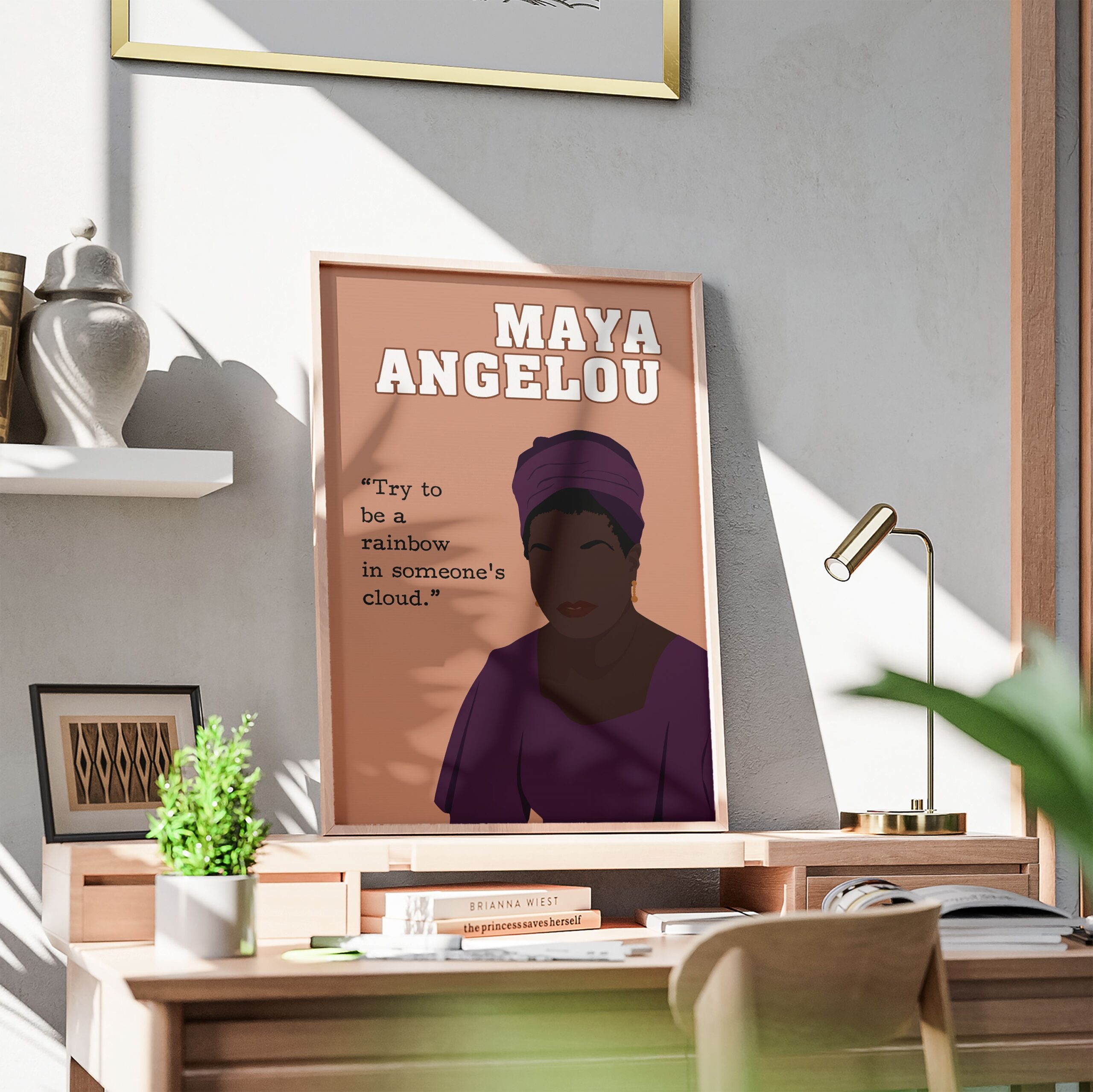 Maya Angelou Author Inspirational Quote Wall Art - Image 2