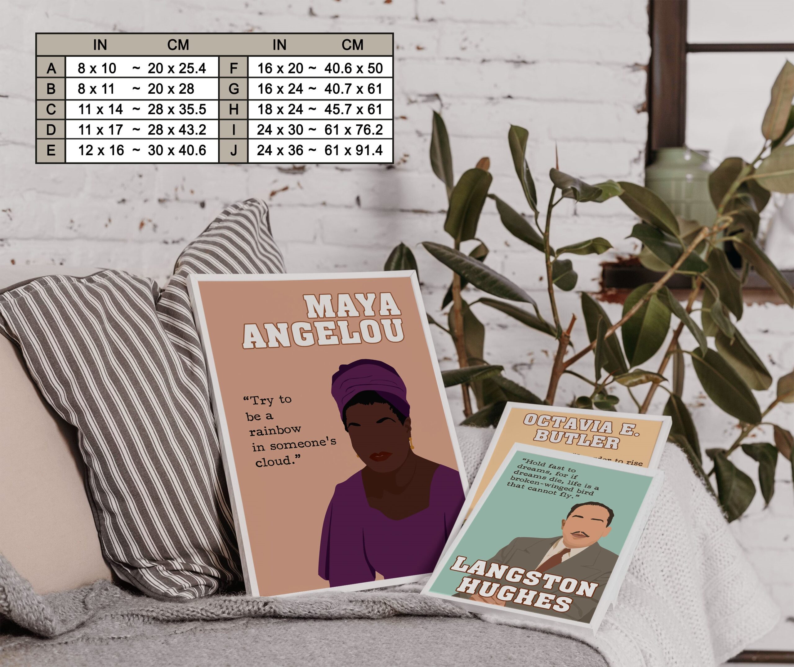 Maya Angelou Author Inspirational Quote Wall Art - Image 7